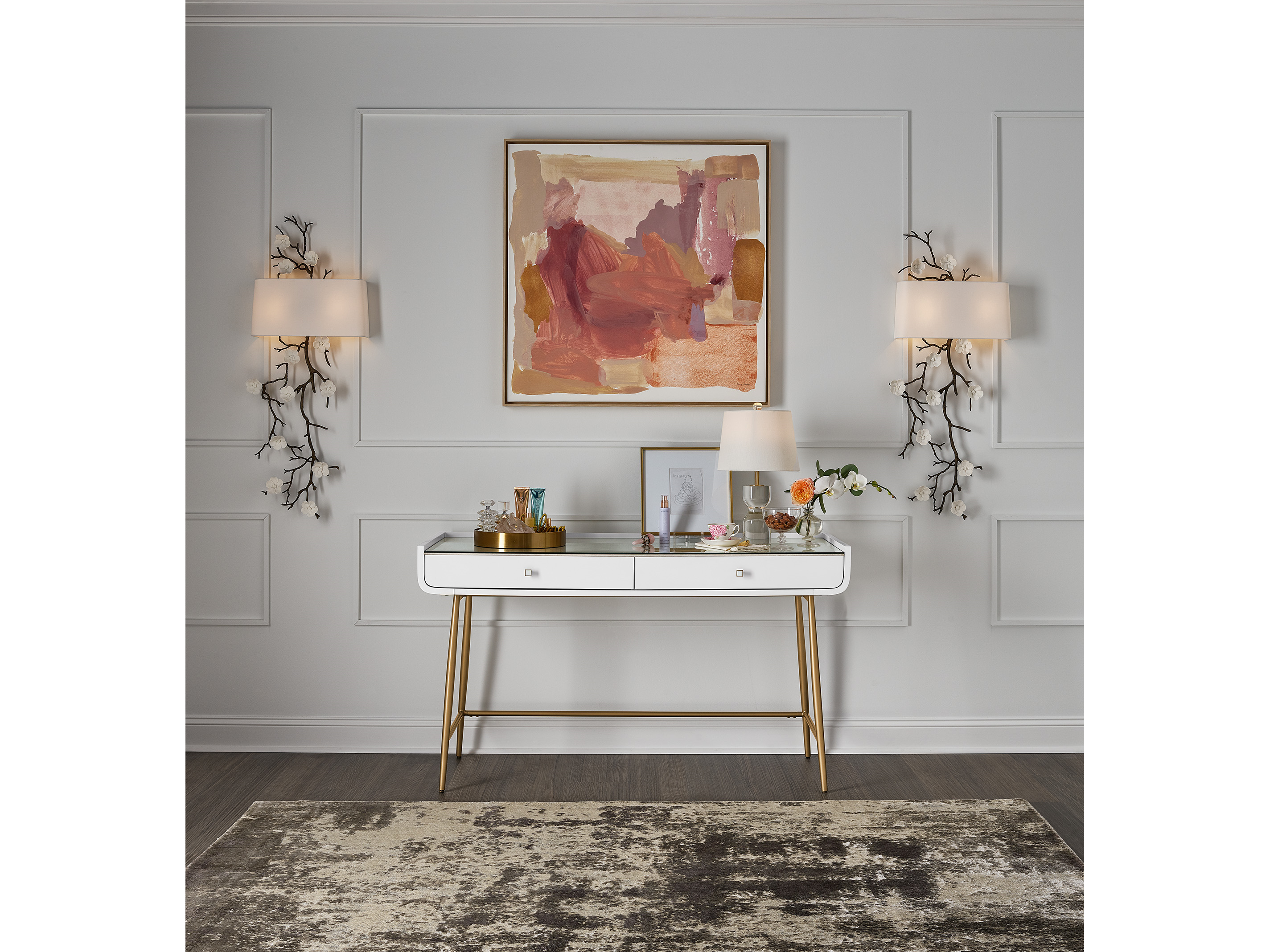 Allure Vanity Desk Room Scene