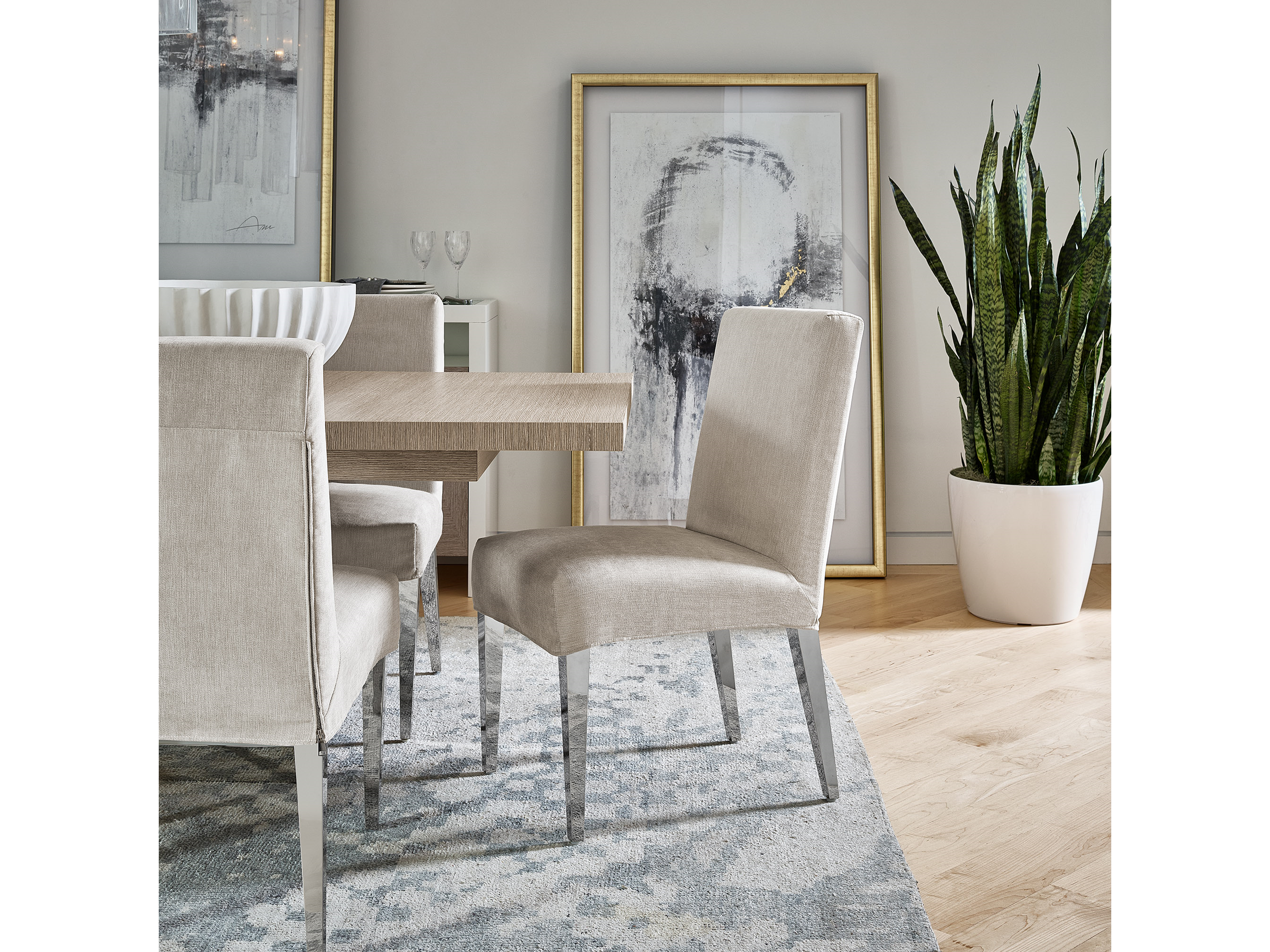 Jett Slip Cover Side Chair Room Scene