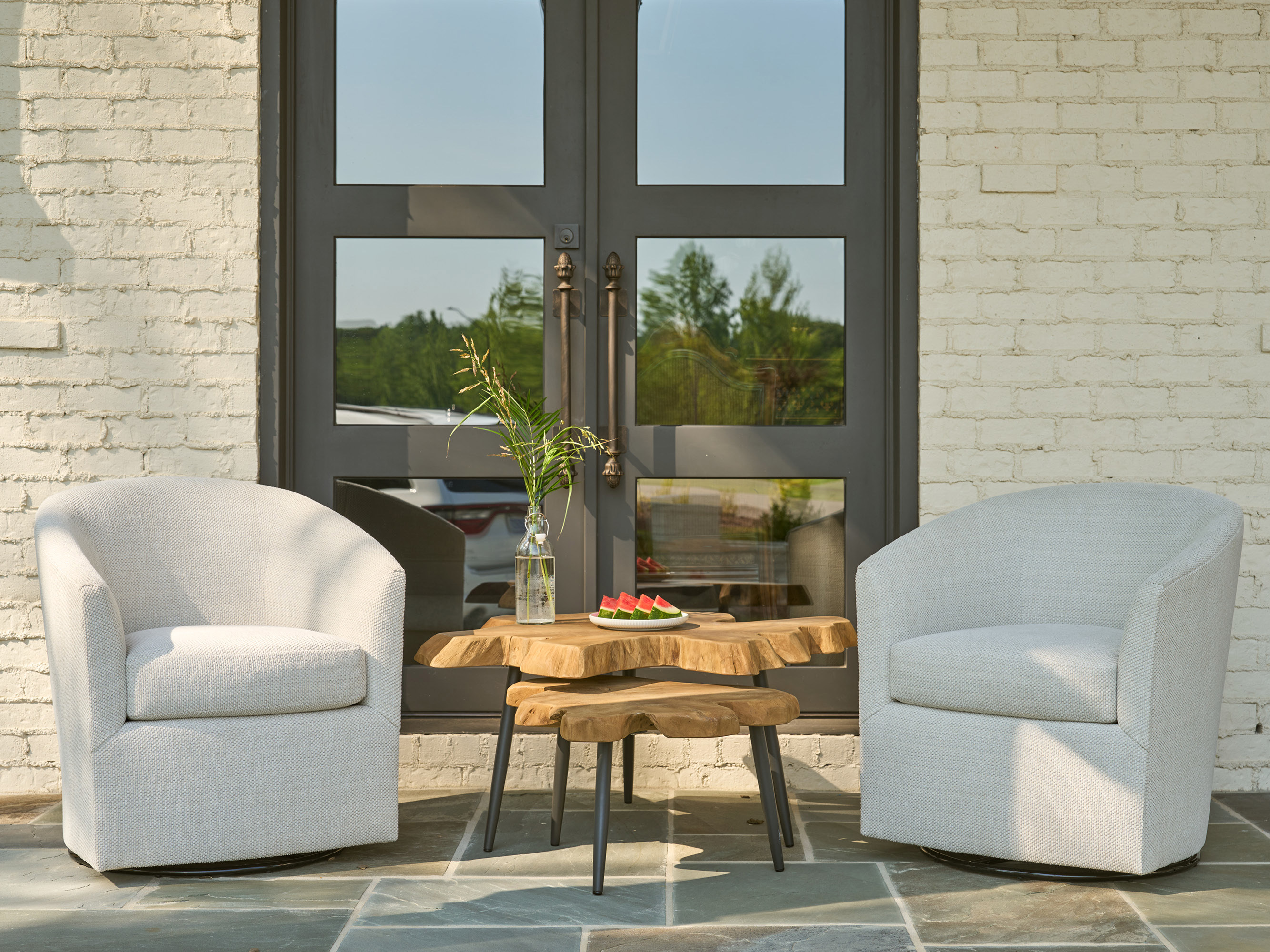 Burke Outdoor Swivel Chair - Special Order Room Scene