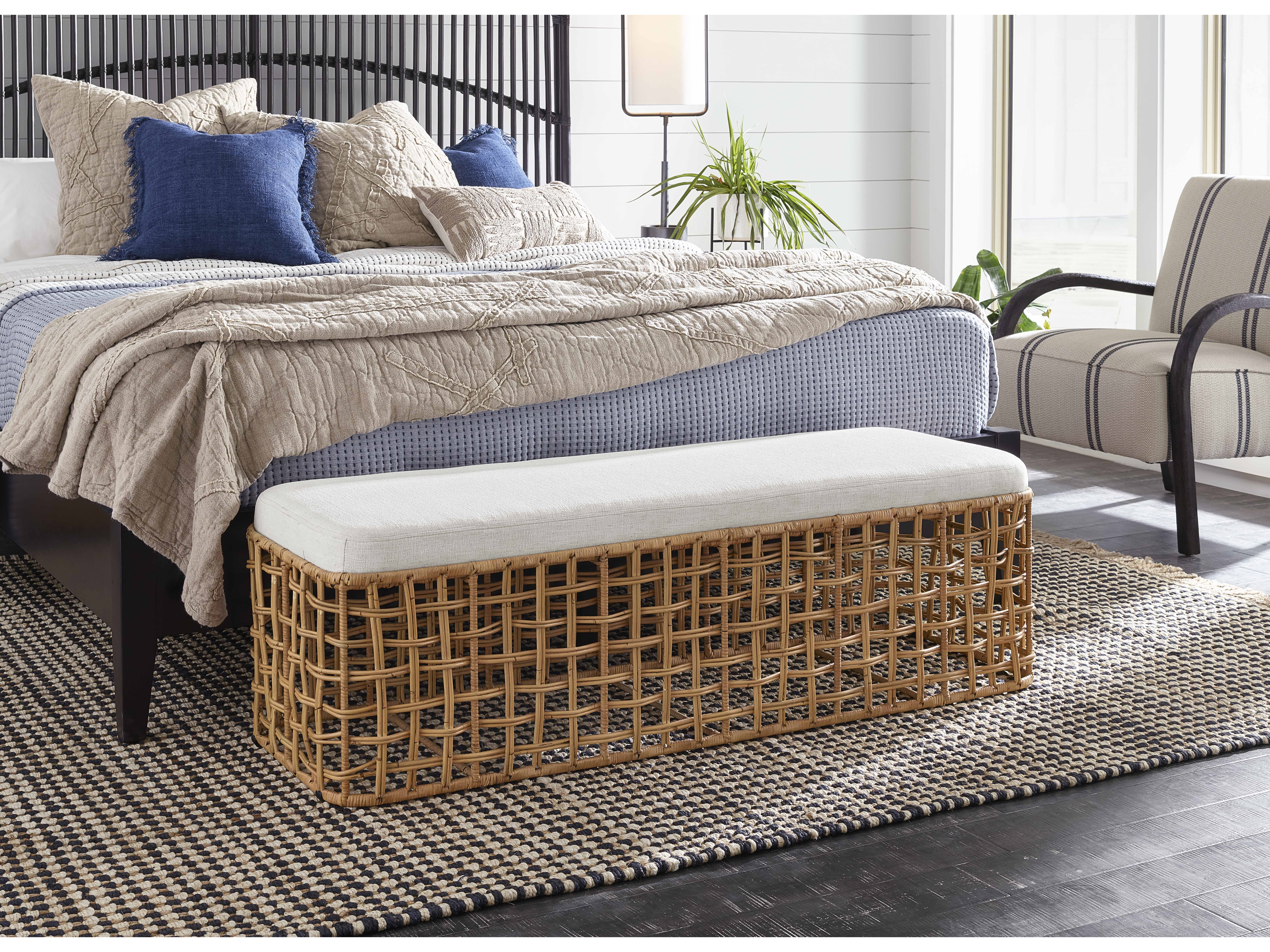 Rattan Bench Room Scene