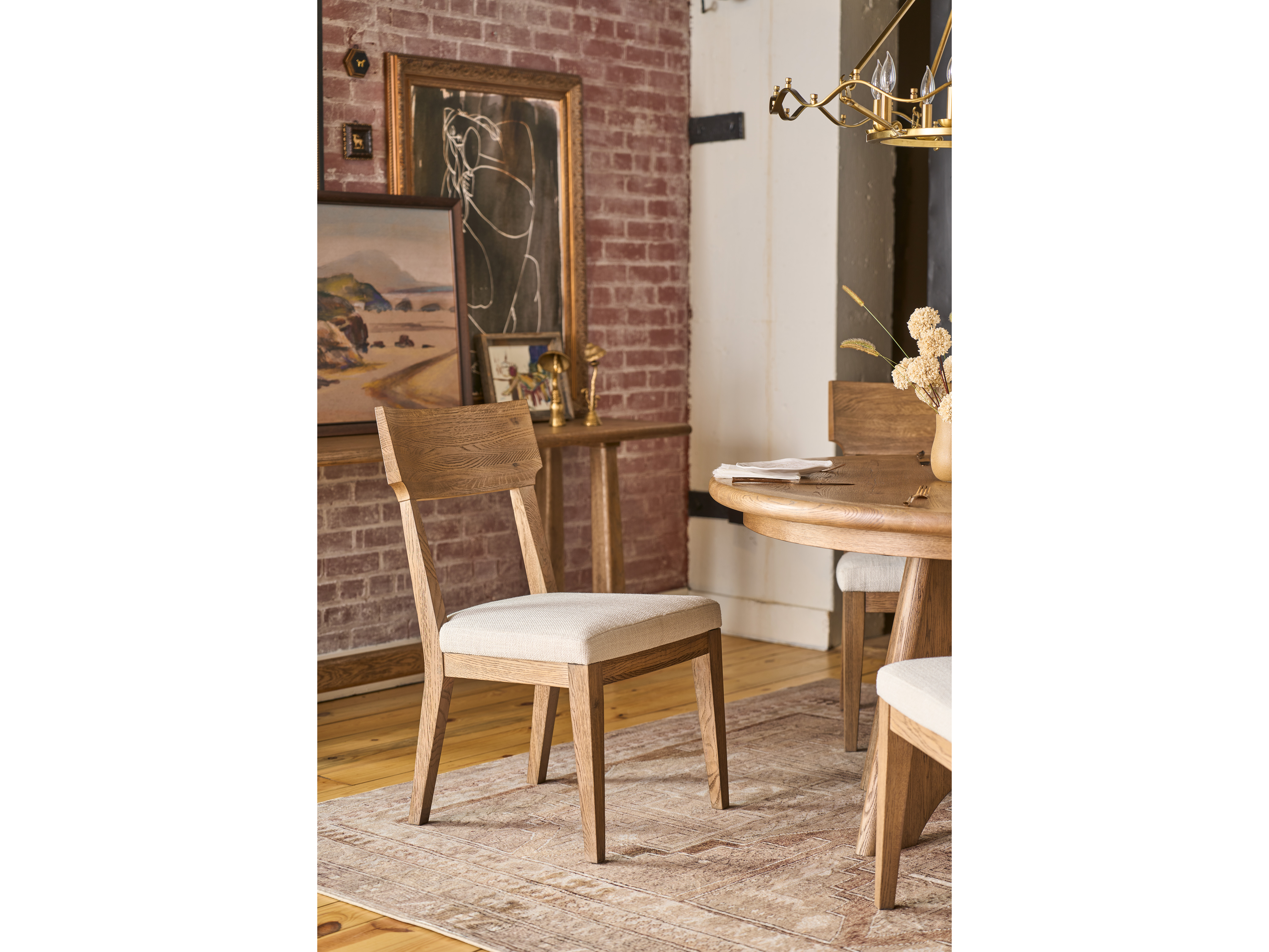 Sienna Wood Back Side Chair Room Scene
