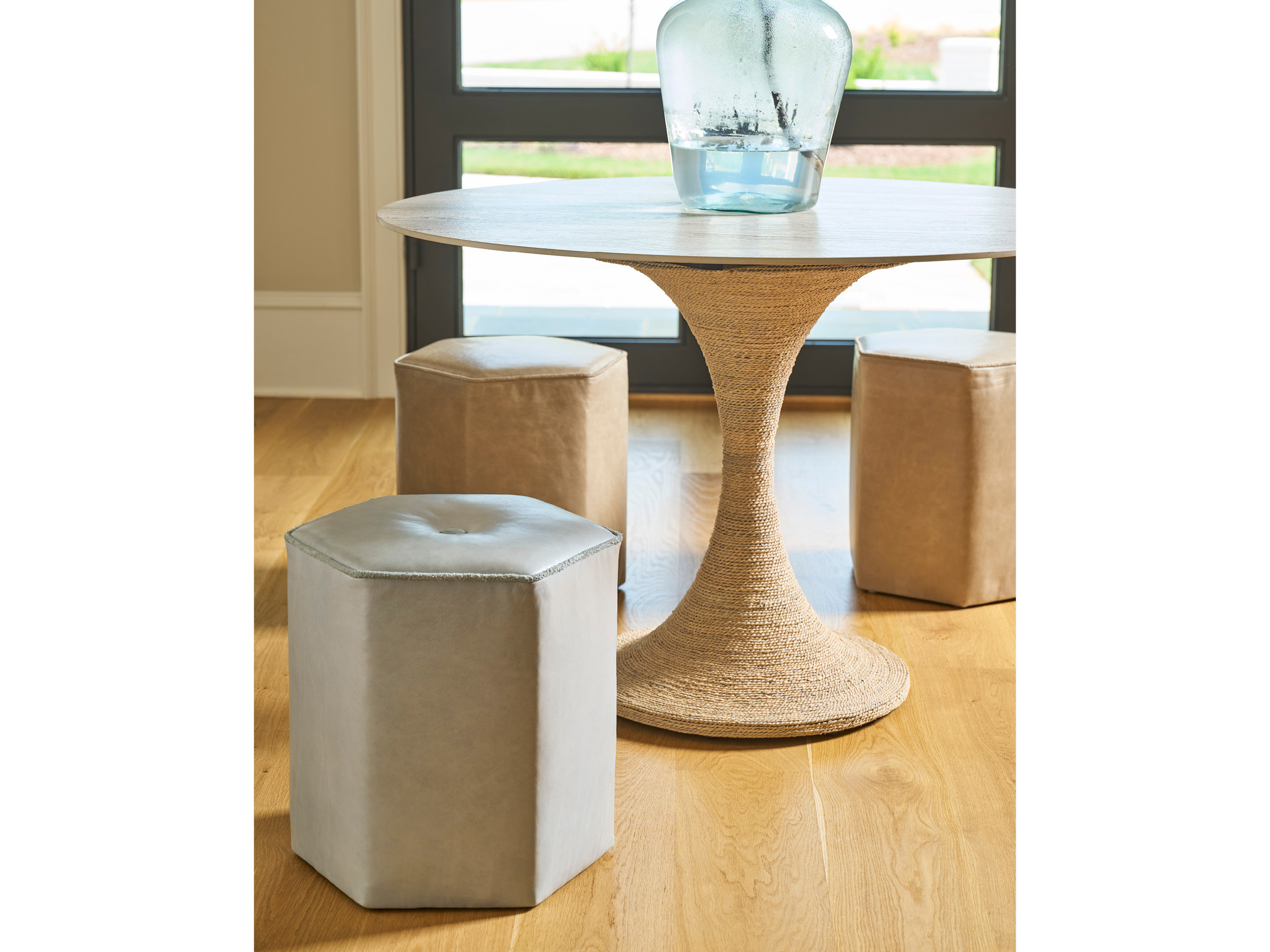 Gemma Hexagon Ottoman - Special Order Room Scene