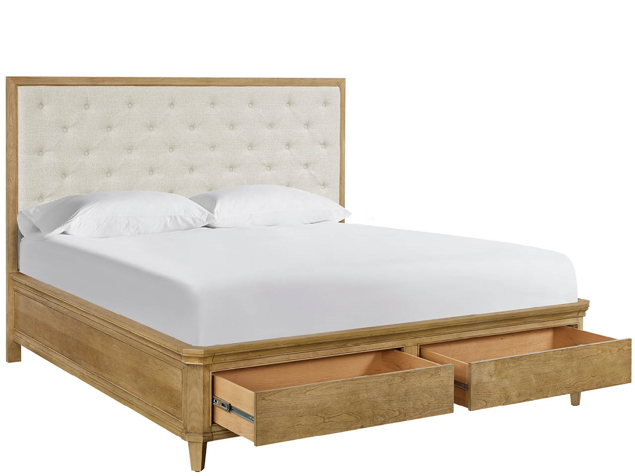 Brindle Upholstered Storage Bed King Room Scene