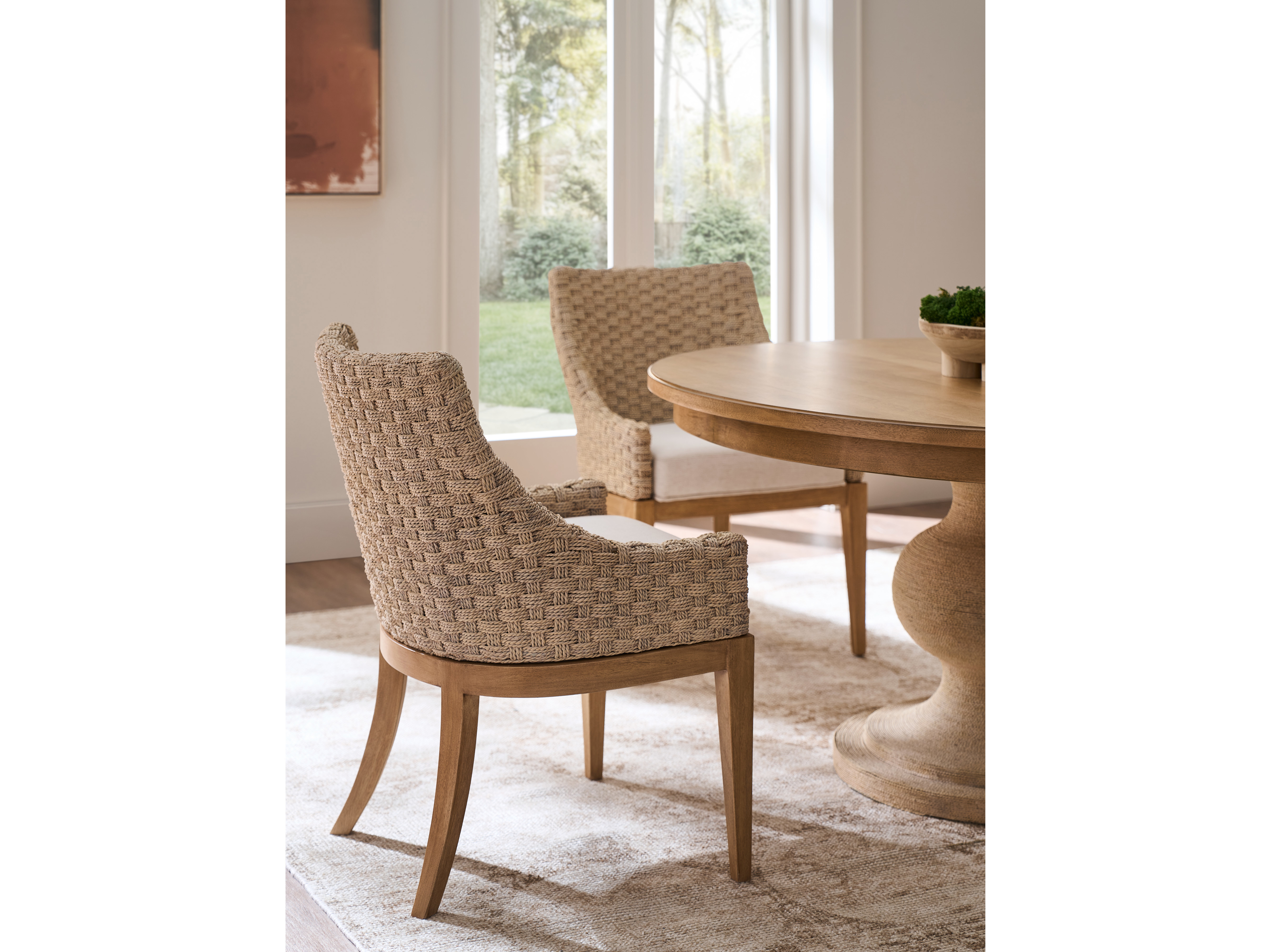 Brindle Woven Chair Room Scene