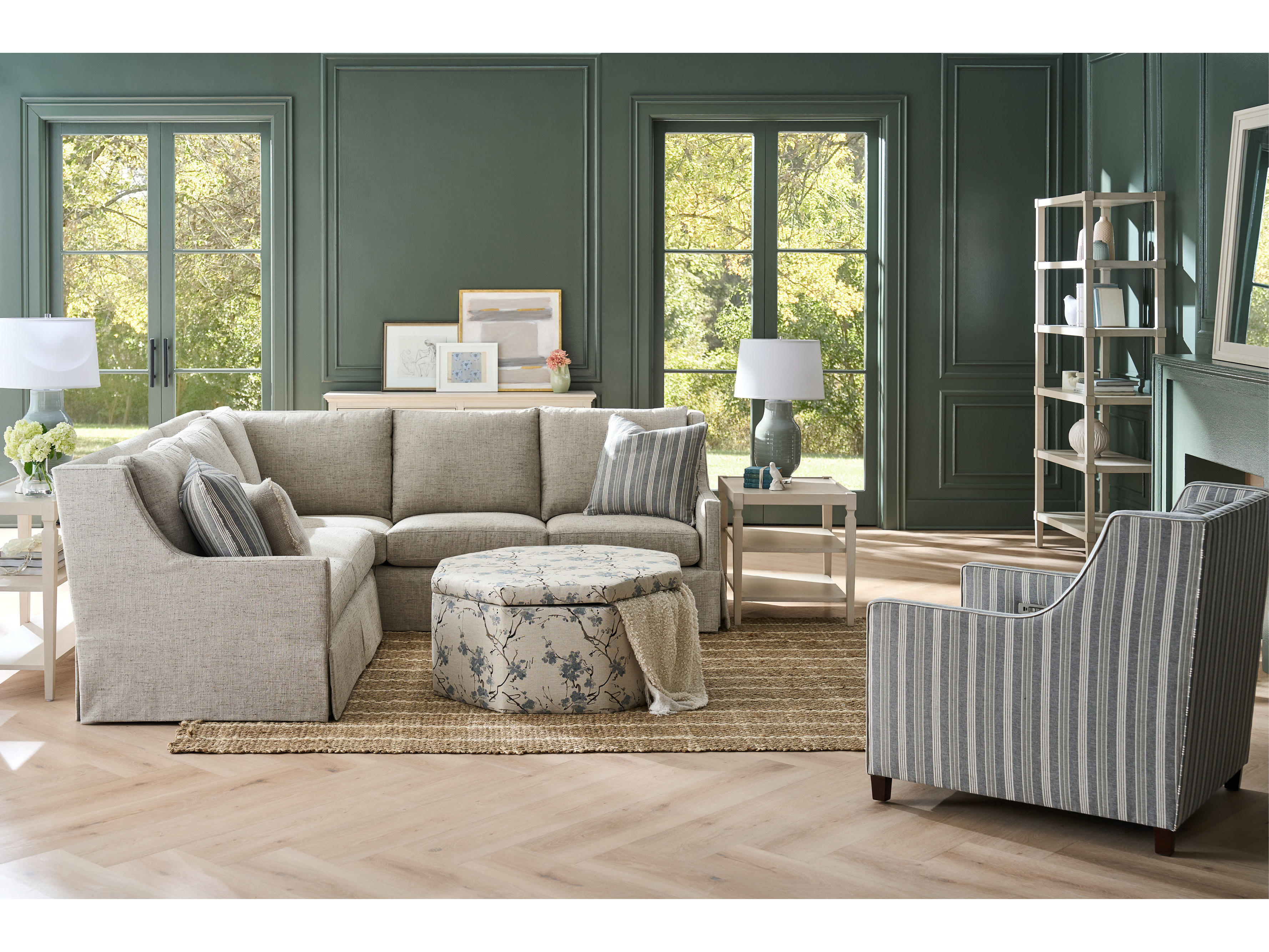 Hudson Skirted Sectional -Special Order Room Scene