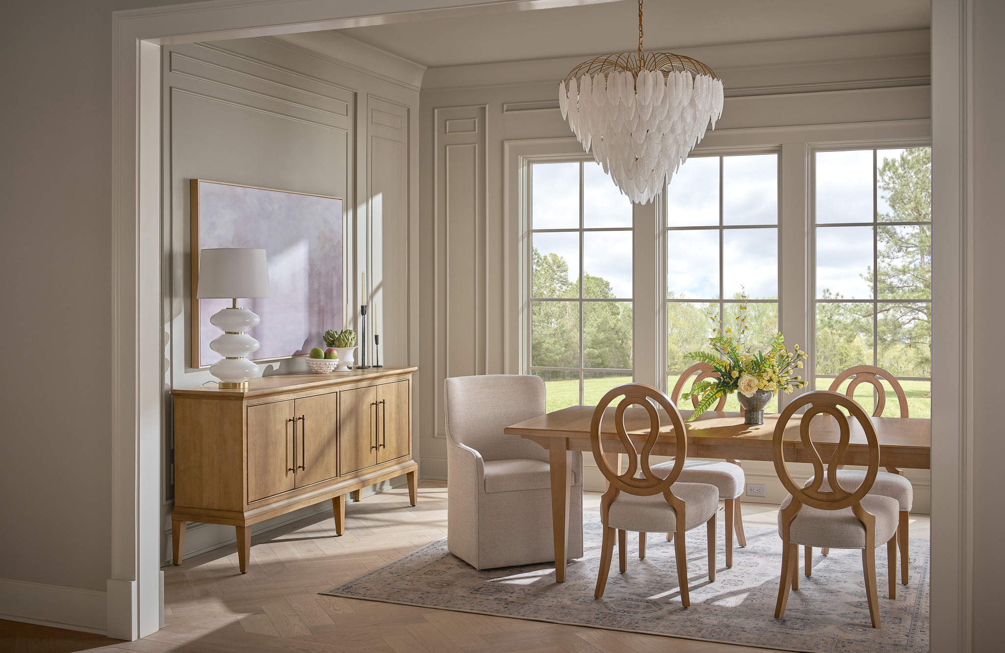 Brindle Oval Side Chair Room Scene
