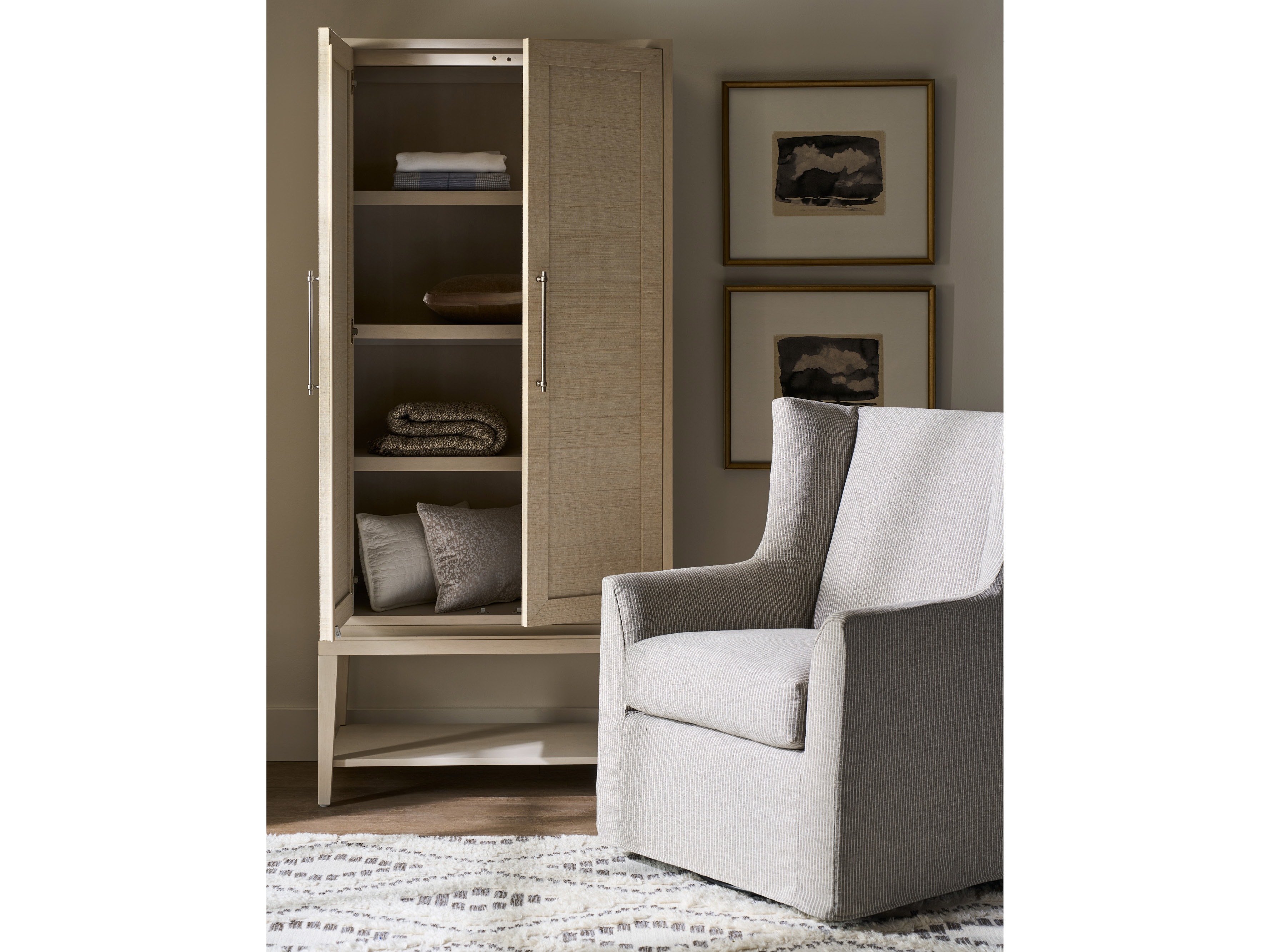 Newhall Slipcover Swivel Glider - Special Order Room Scene