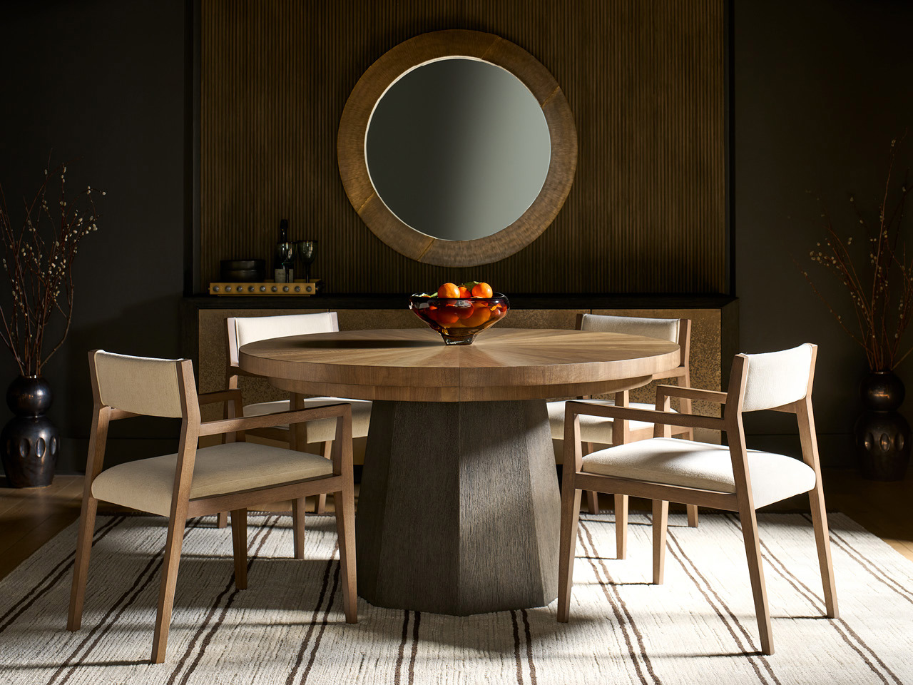 Haze Round Dining Table Room Scene