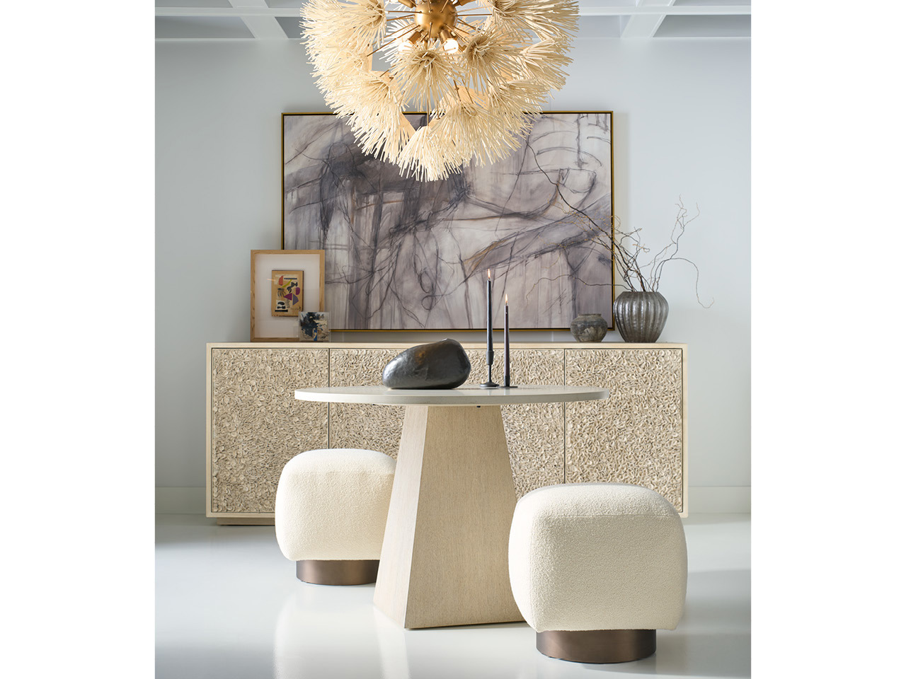 Quartz Dining Table Room Scene