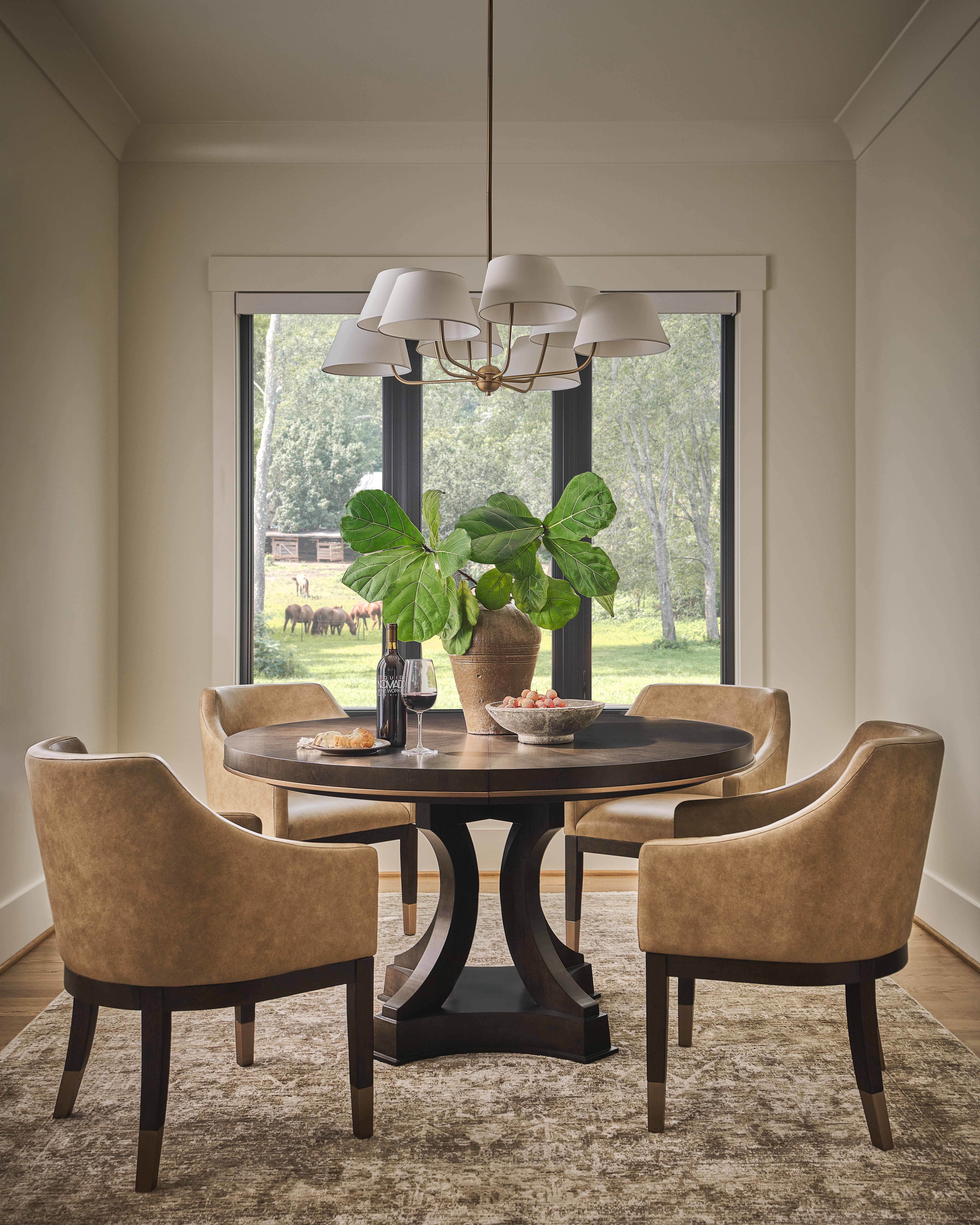 Fenwick Round Dining Table Room Scene