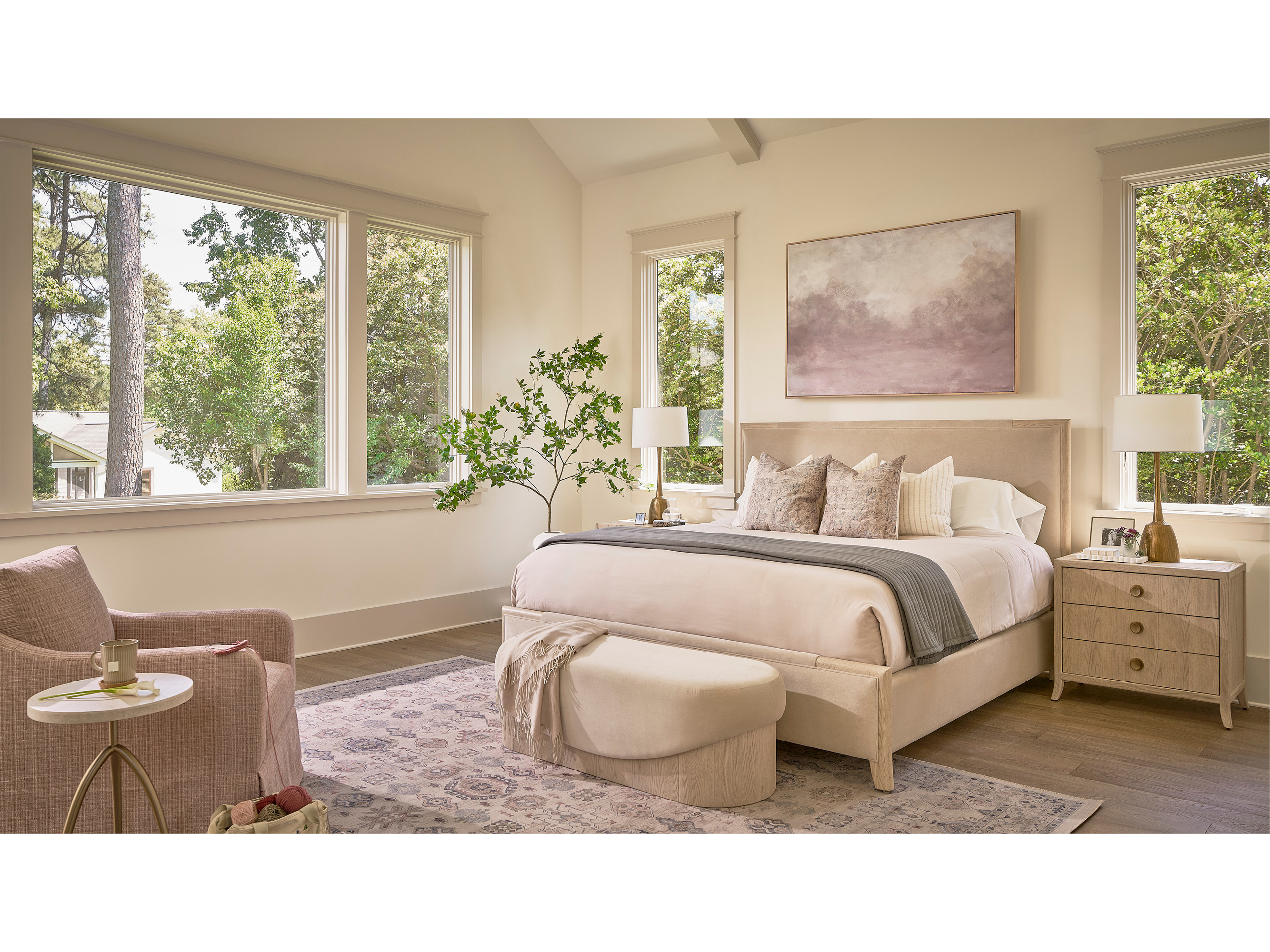 Velora Upholstered Bed King Room Scene