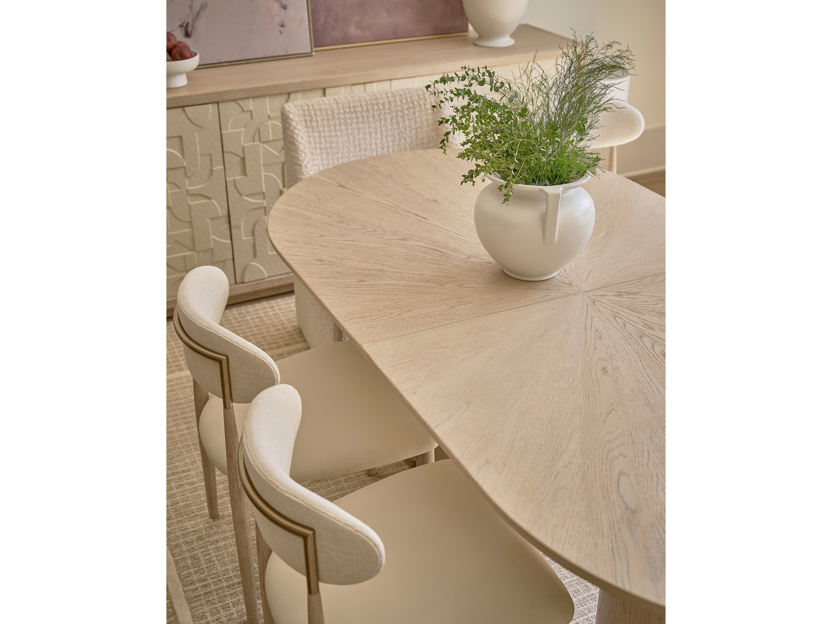 Velora Oval Dining Table Room Scene