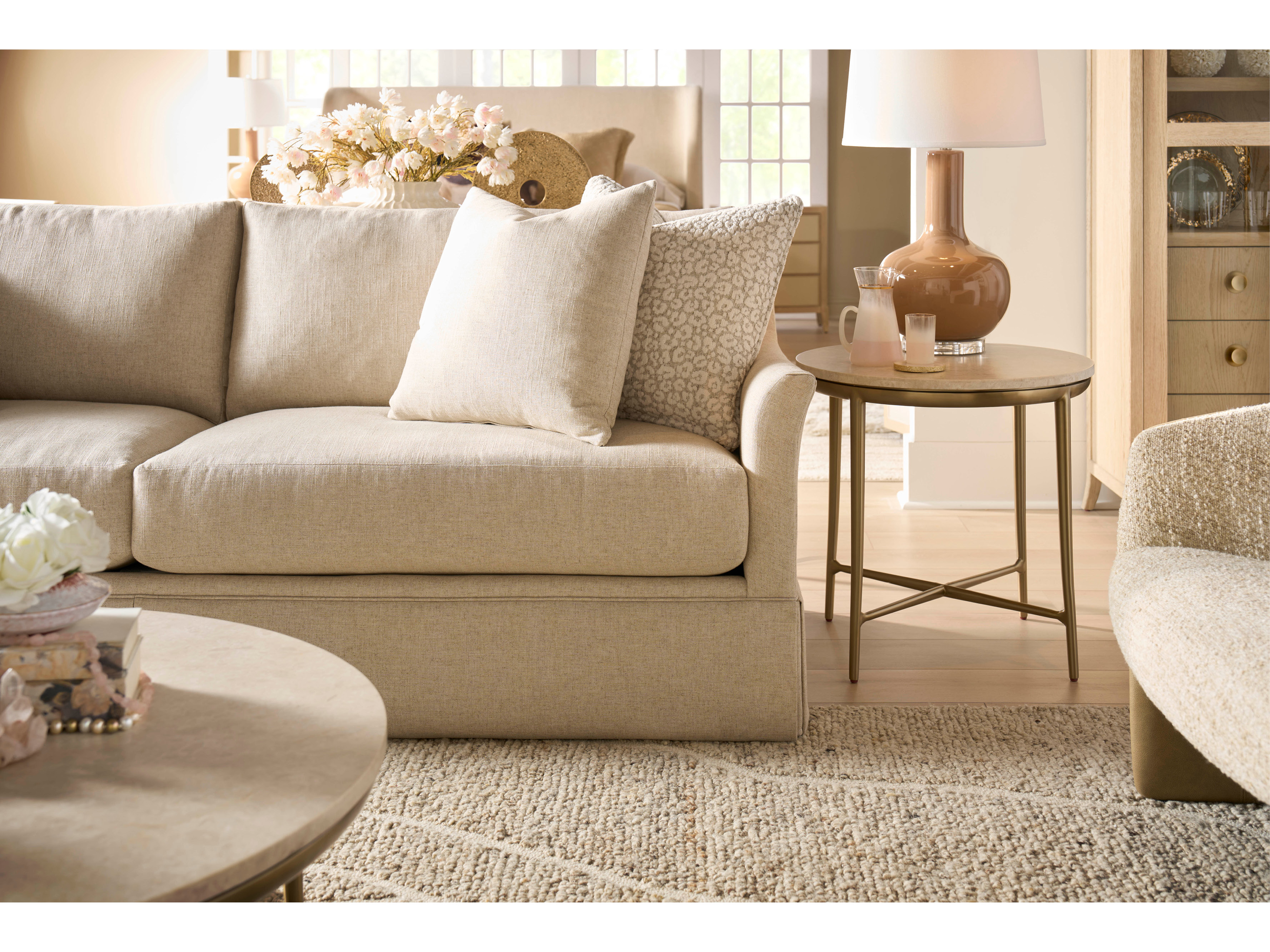 Madison Skirted Apartment Sofa - Special Order Room Scene