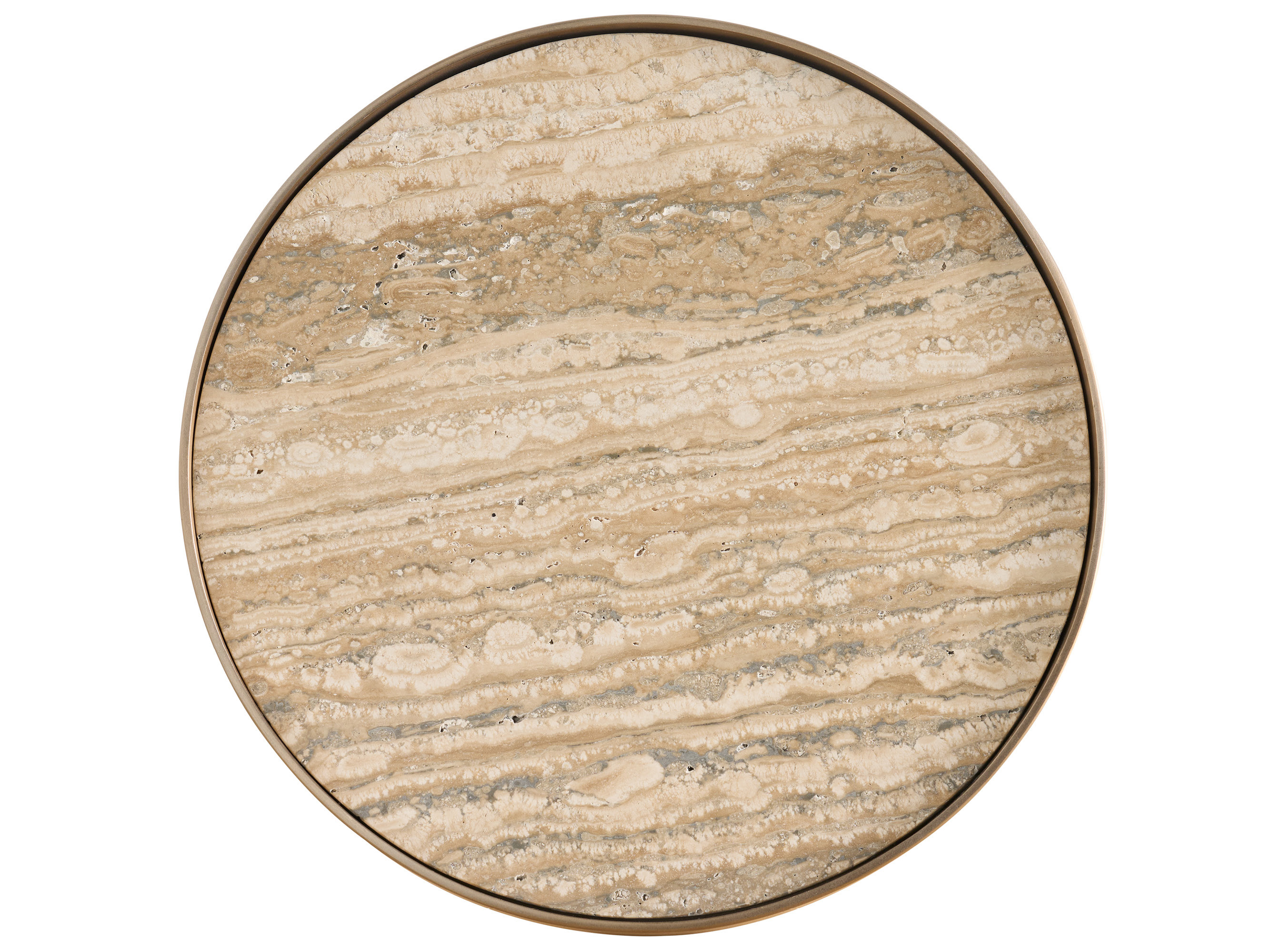 White Travertine Table Room Scene