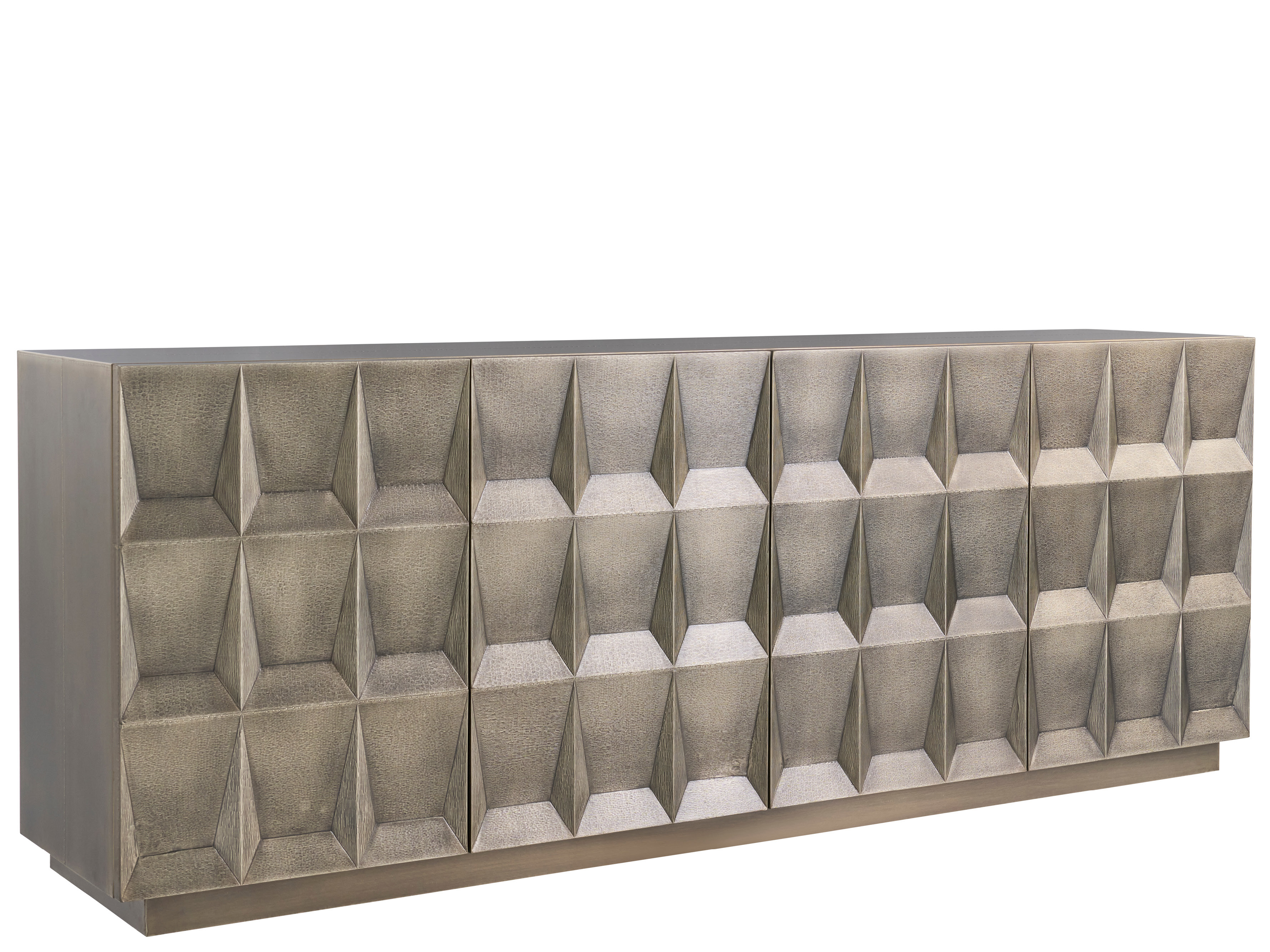 White Copper Credenza Room Scene