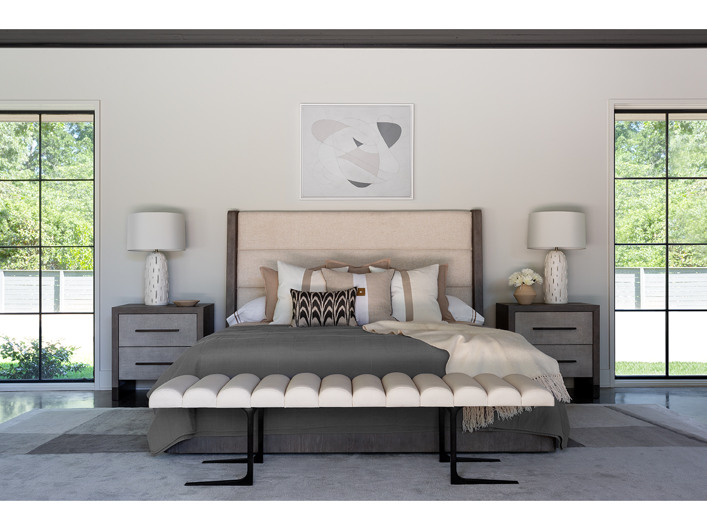 Devereux Bed Bench Room Scene