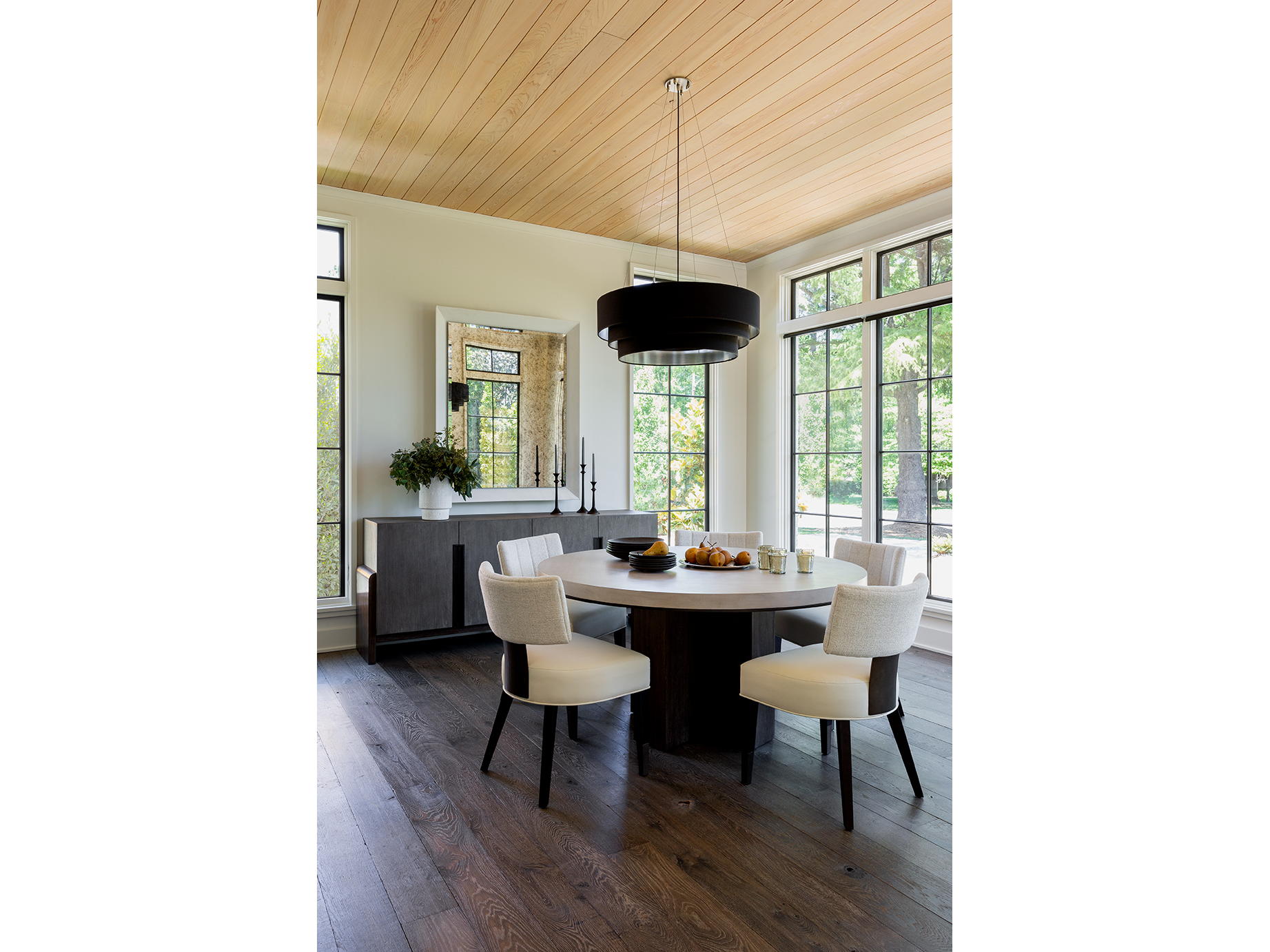 Topanga Round Dining Table Room Scene