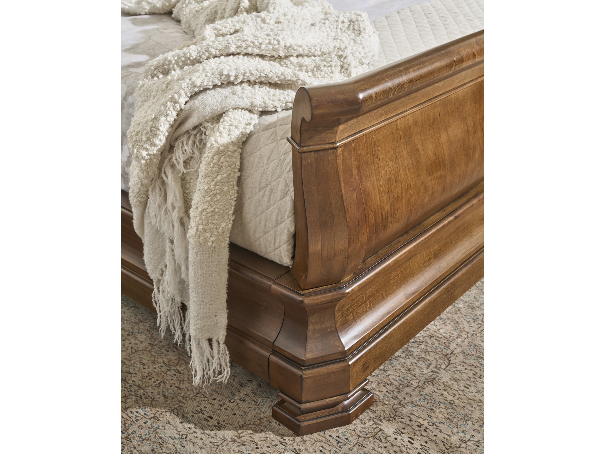 Louie P's King Sleigh Bed - Multiple item room scene