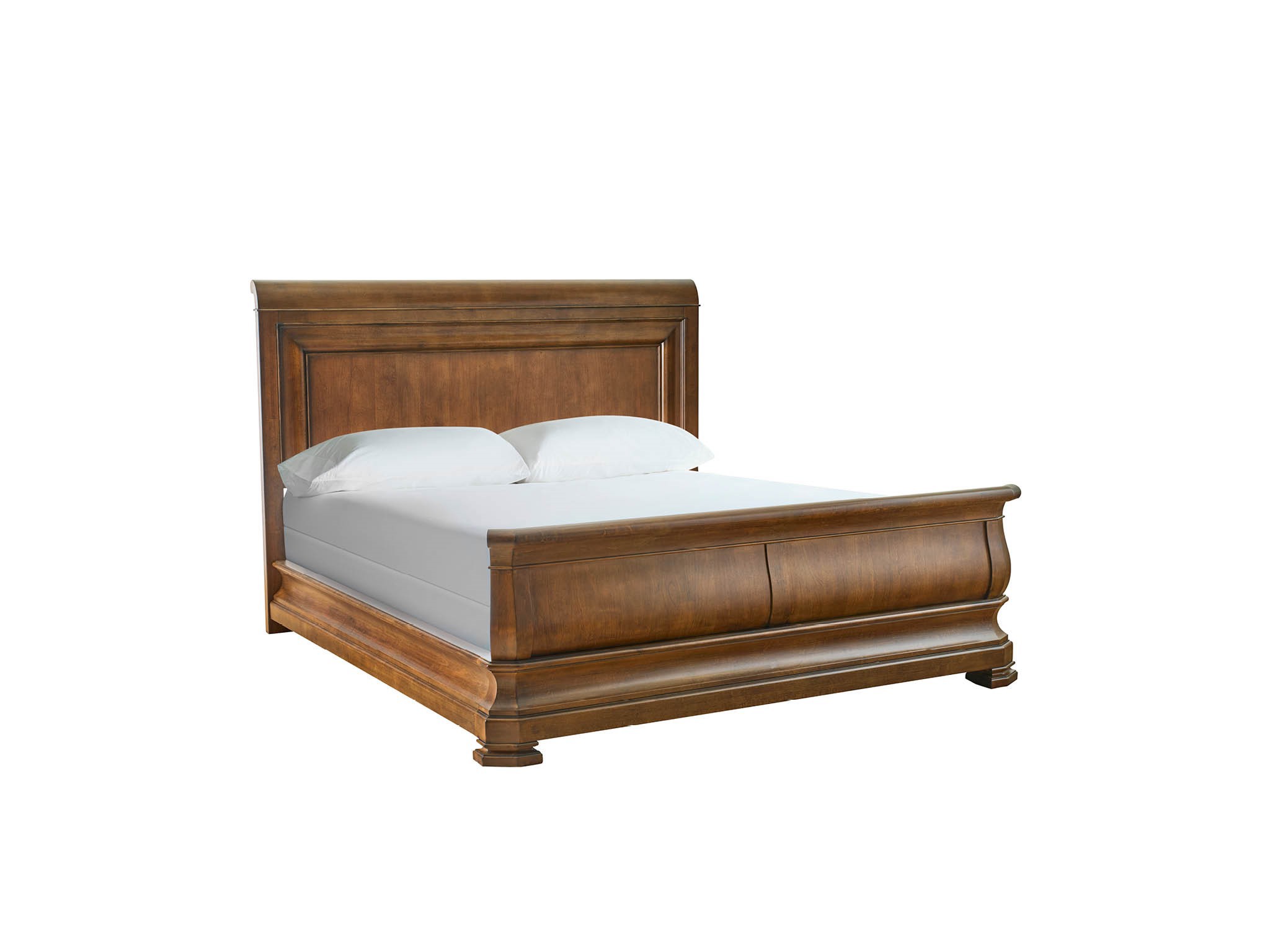 Louie P's King Sleigh Bed - Silo with a white background