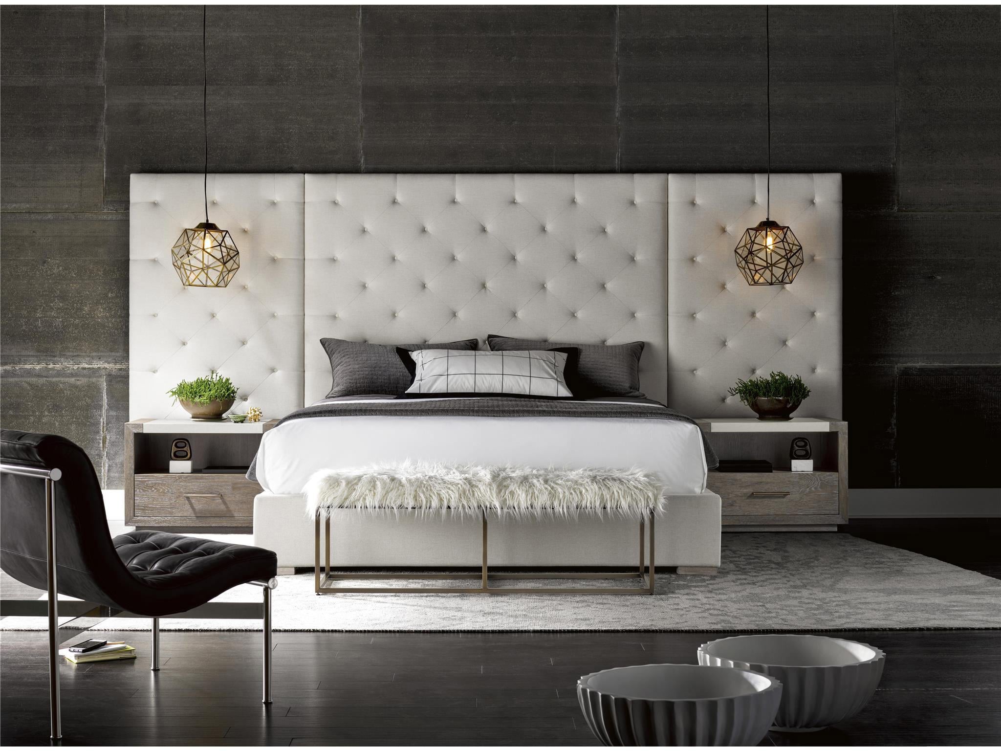 Brando King Bed with Panels - Multiple item room scene