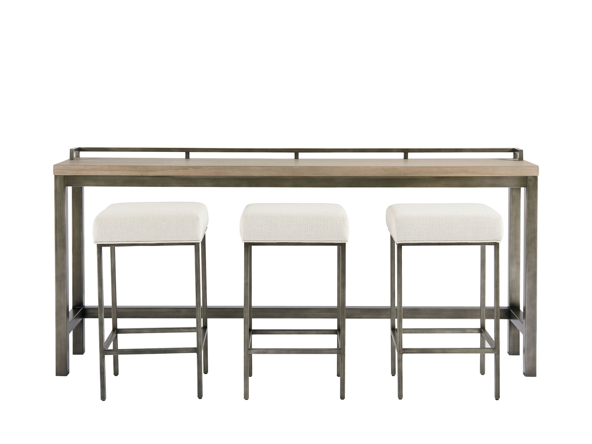 Mitchell Console Table with 3 Stools - Silo with a white background