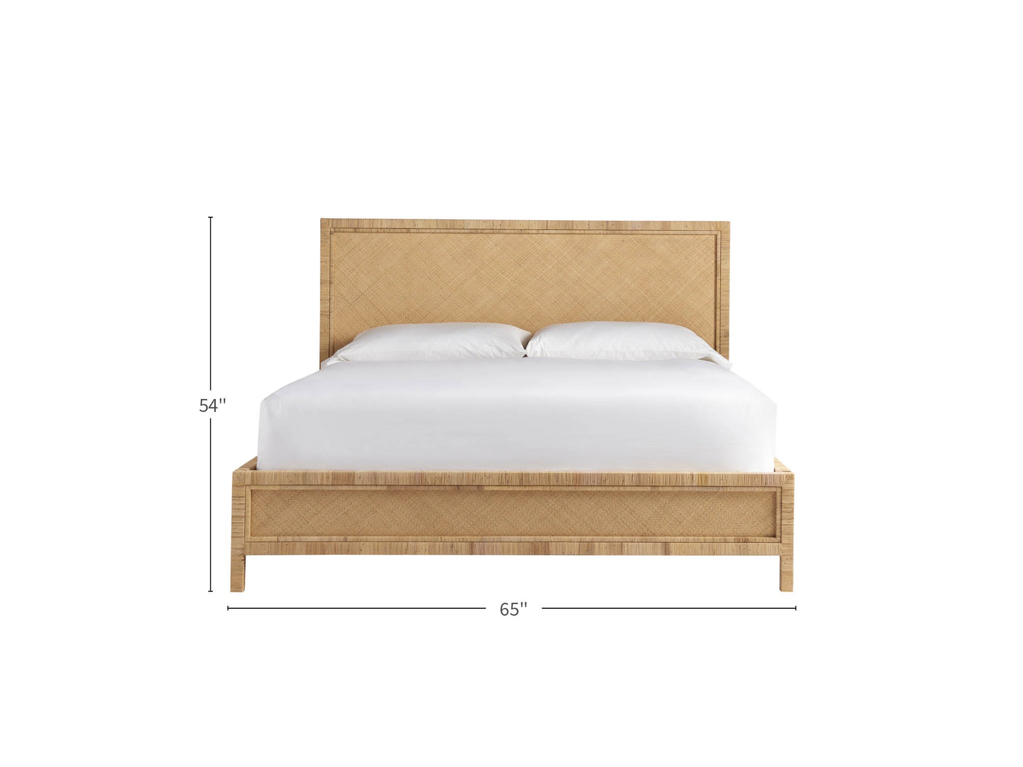 Long Key Queen Bed - Silo with a white background