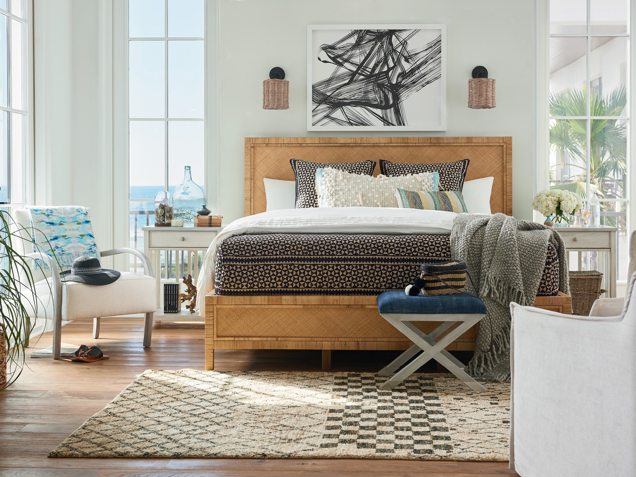 Long Key Queen Bed - Multiple item room scene