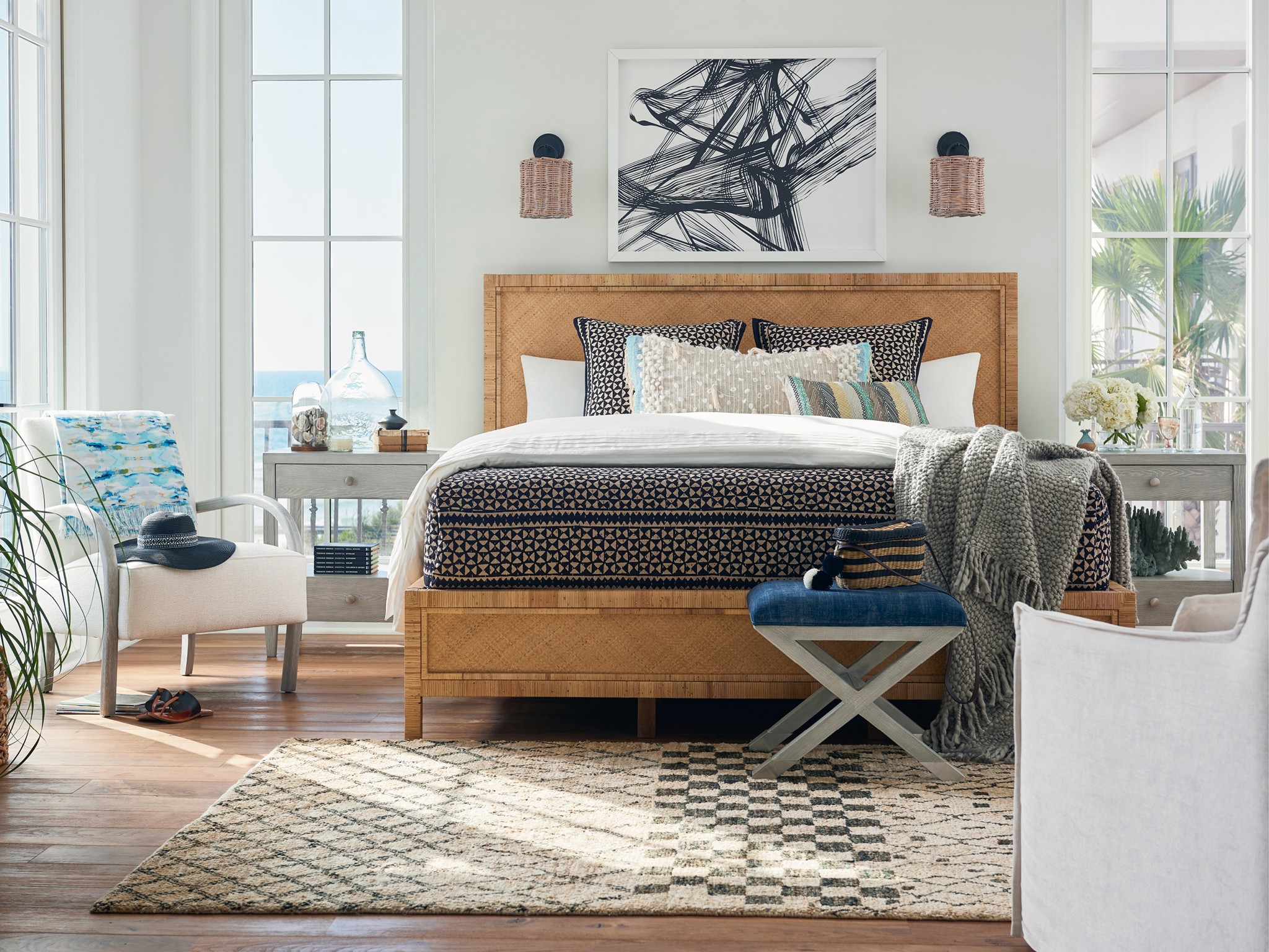 Long Key King Bed - Multiple item room scene