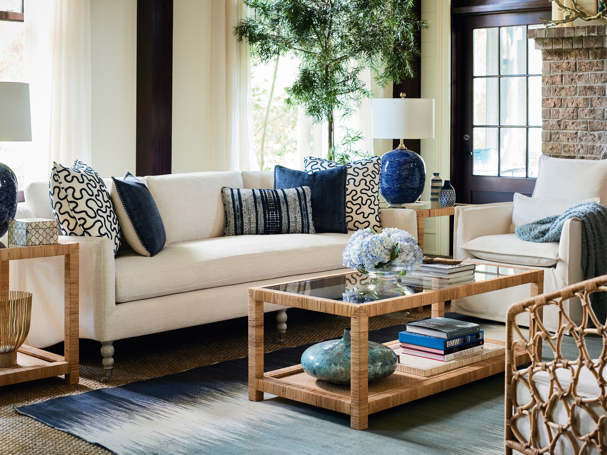 Long Key End Table - Multiple item room scene
