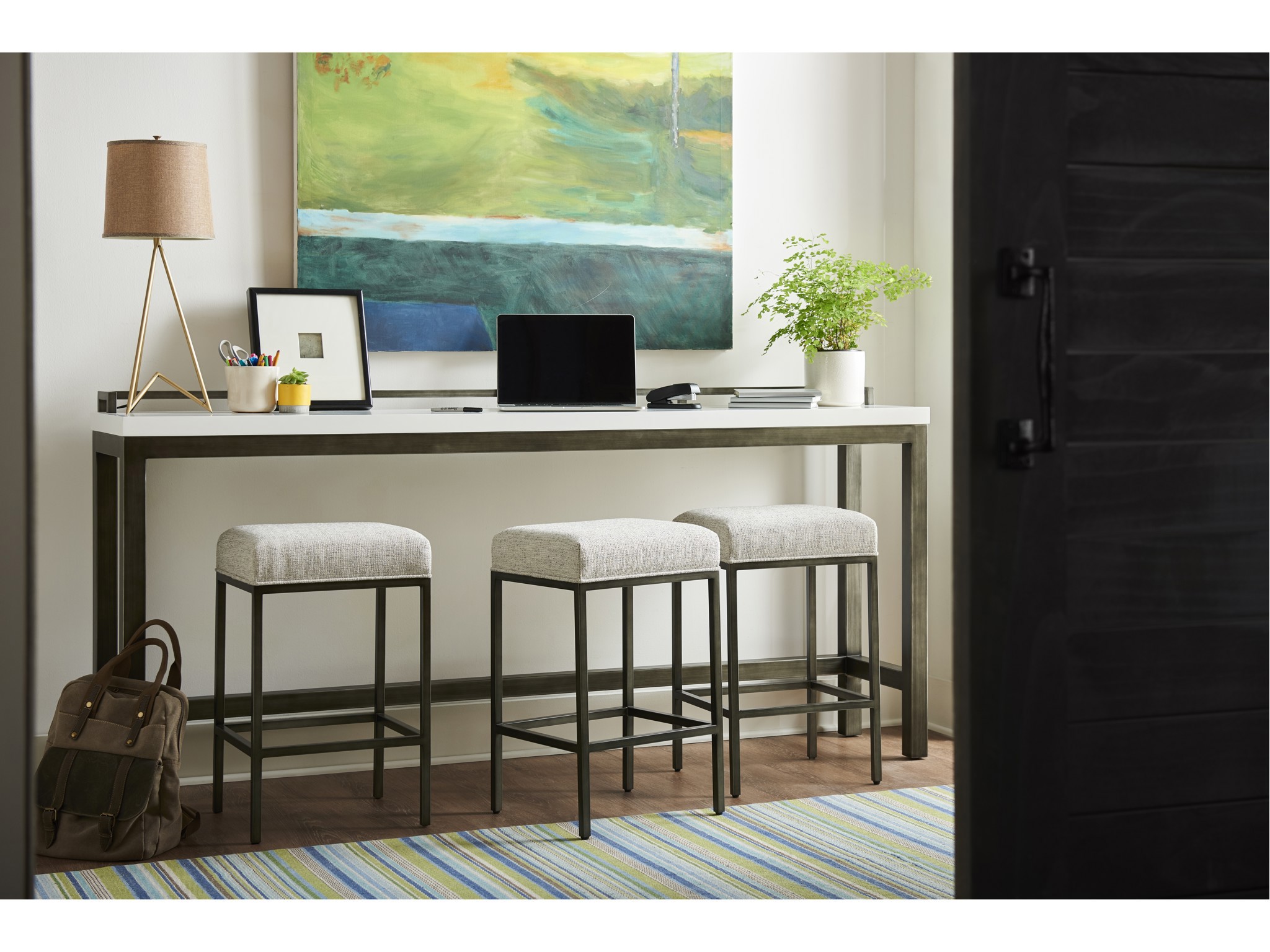 Essence Console Table with Stools - Multiple item room scene