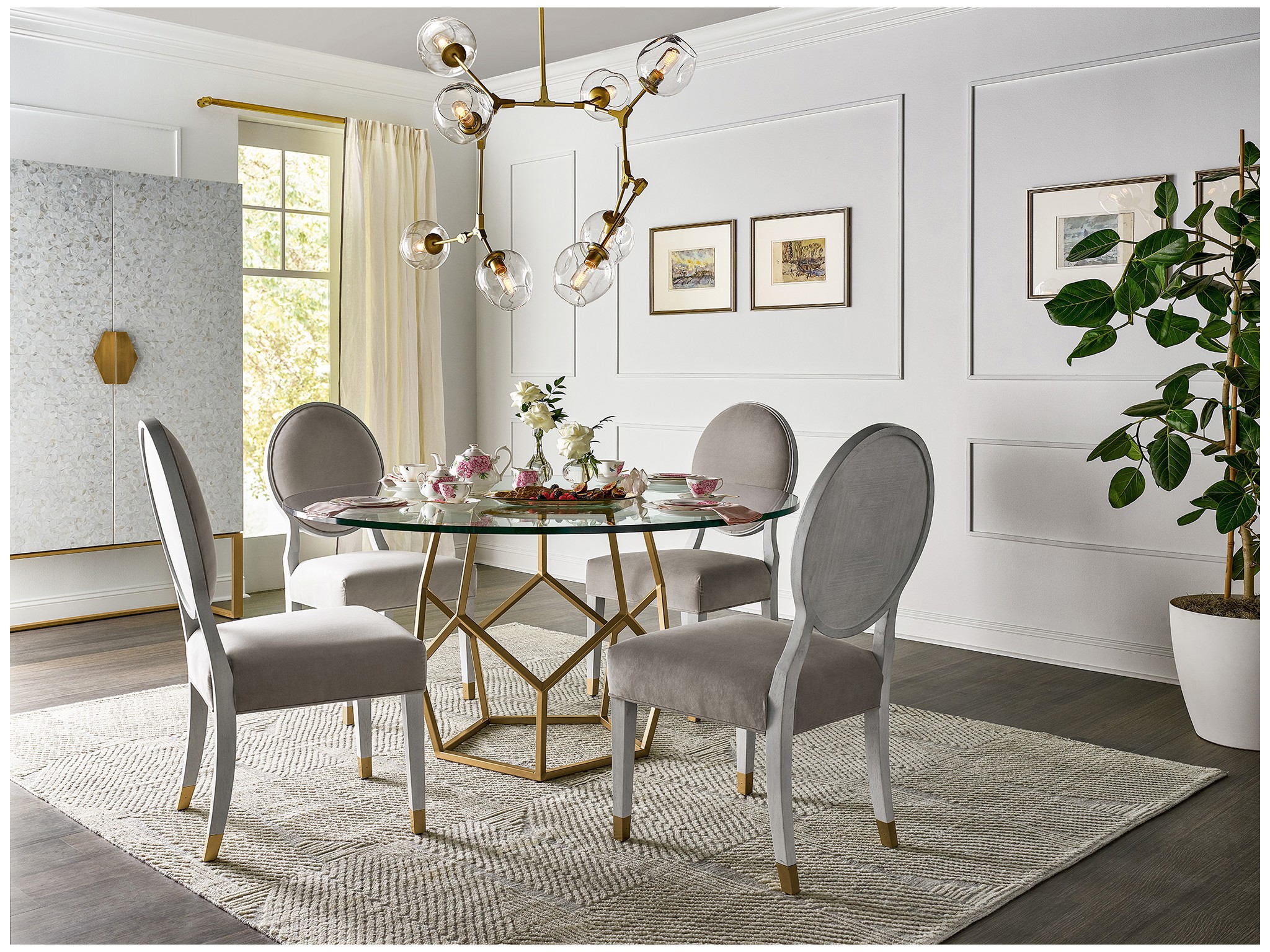 Love Joy Bliss Oval Side Chair - Multiple item room scene