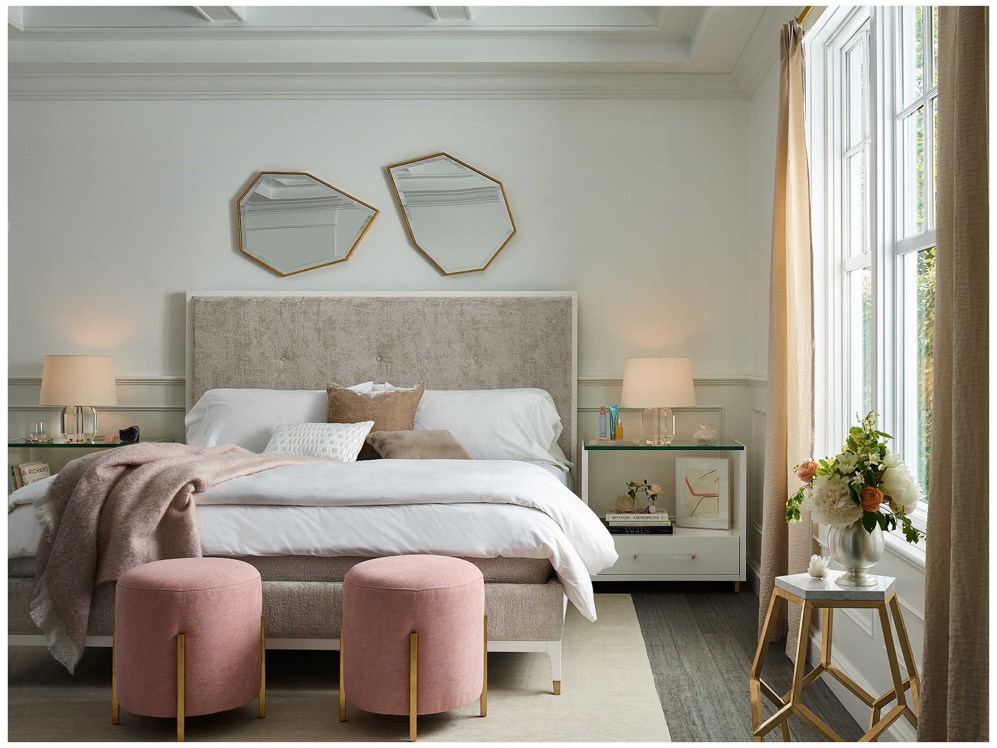 Peony Nightstand - Multiple item room scene