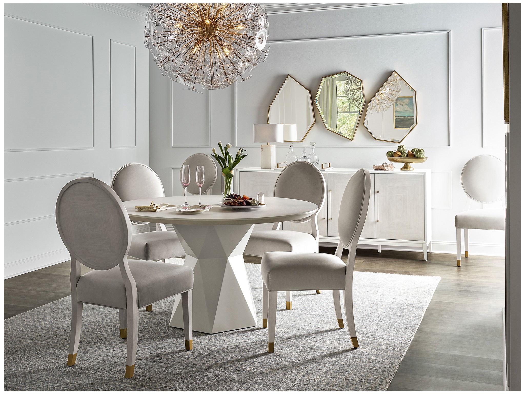 Love Joy Bliss Oval Side Chair - Multiple item room scene