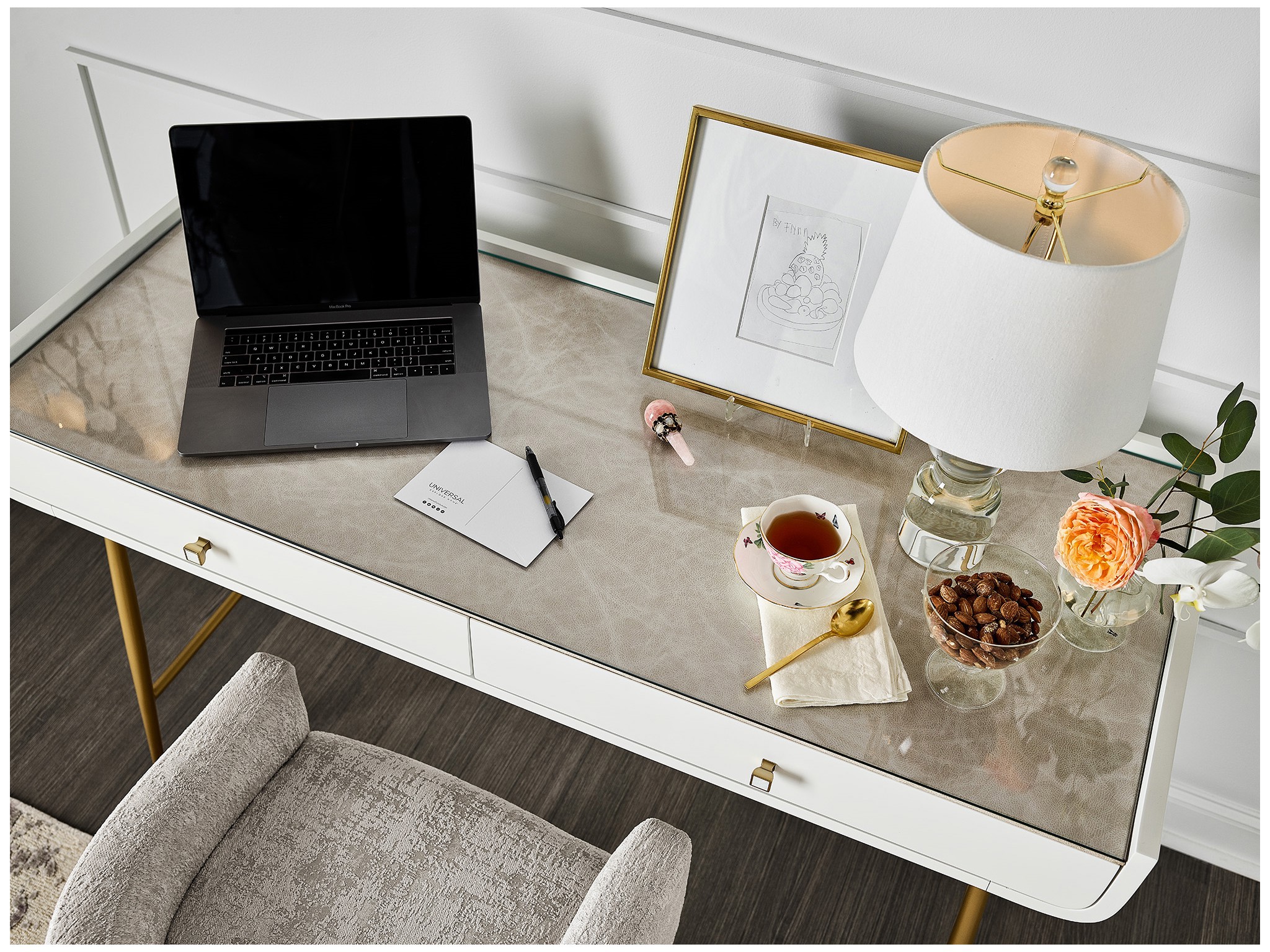 Allure Vanity Desk - Multiple item room scene