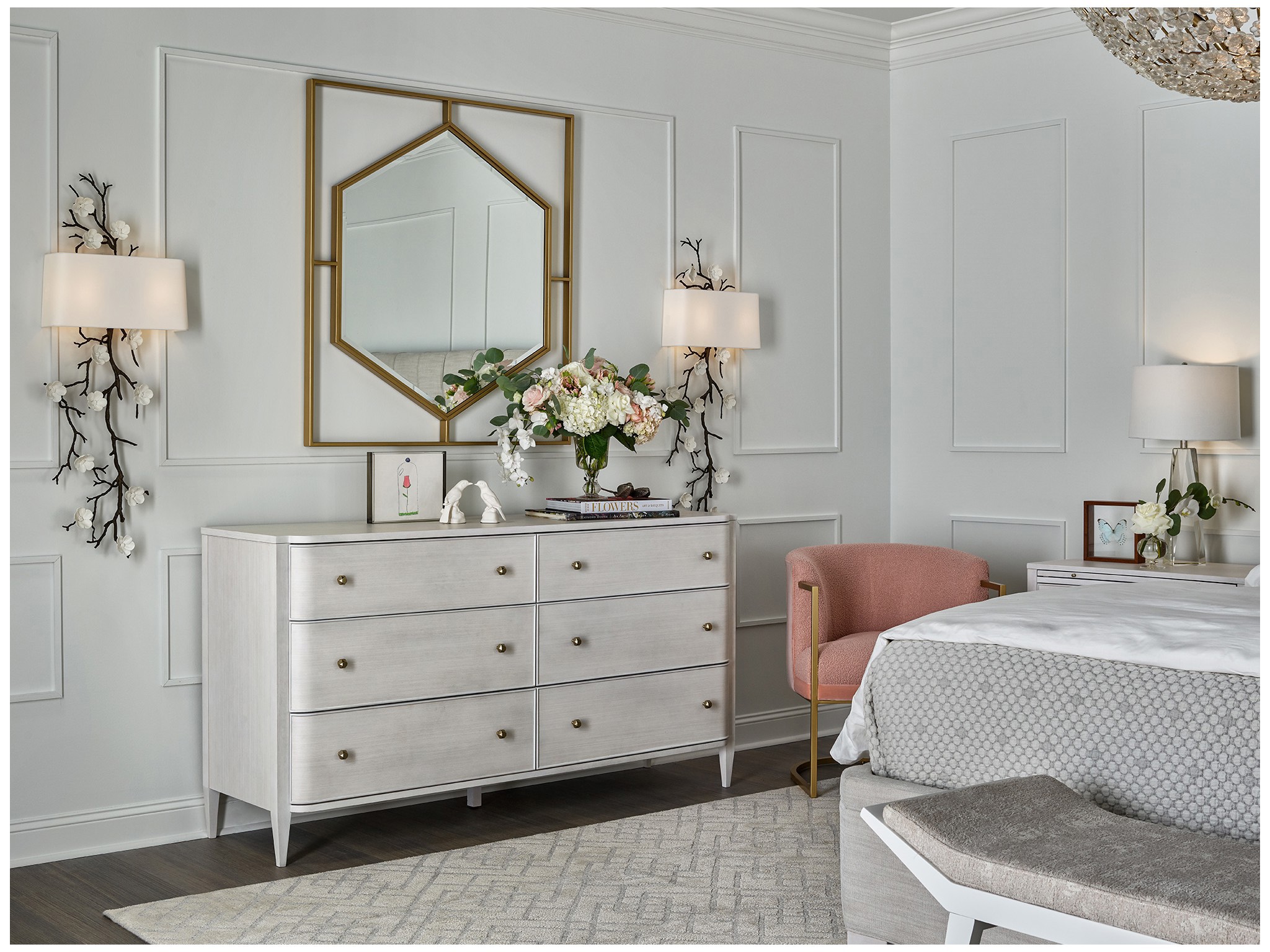 Love Joy Bliss Mirror - Multiple item room scene