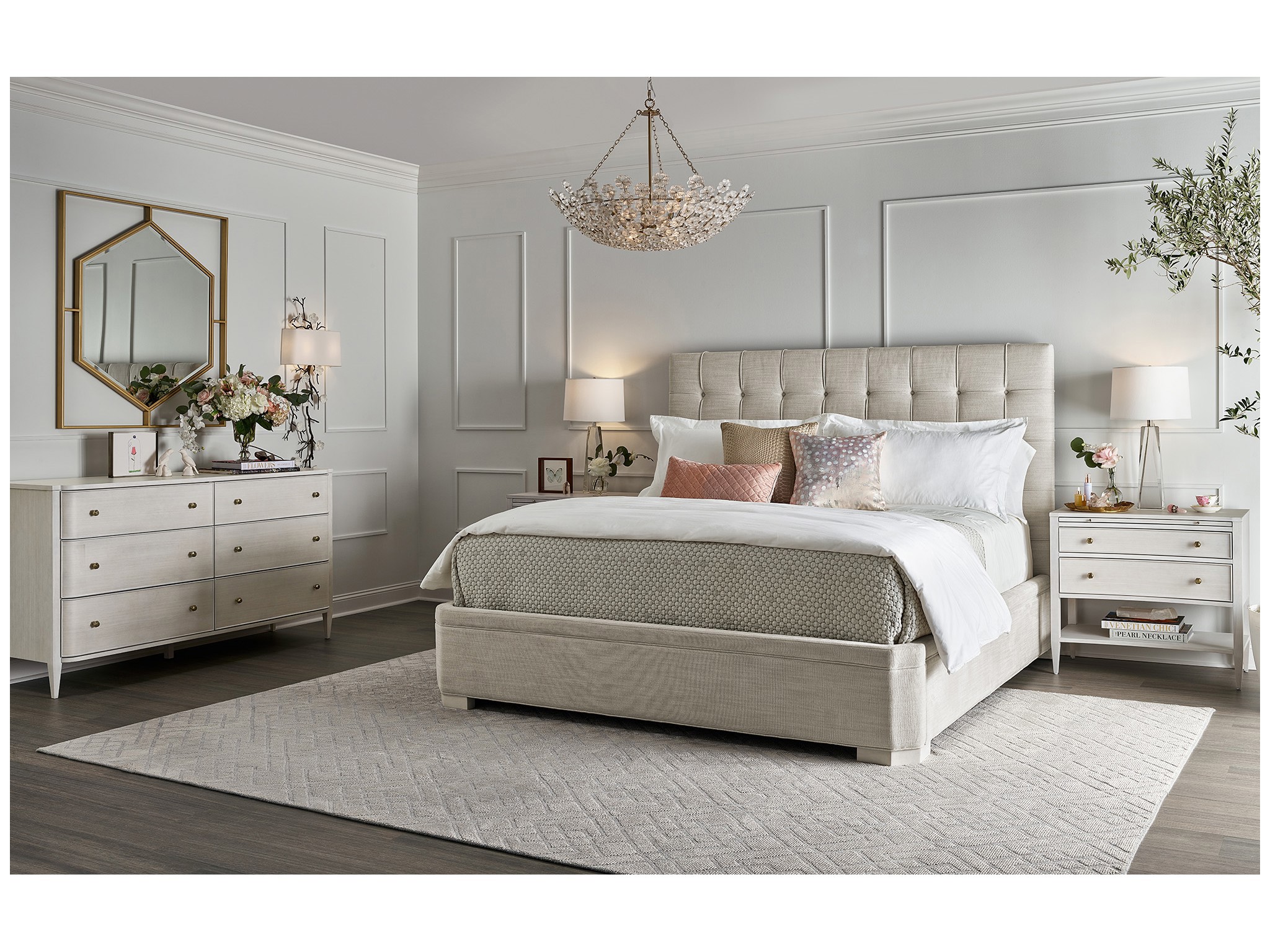 Uptown King Bed - Multiple item room scene