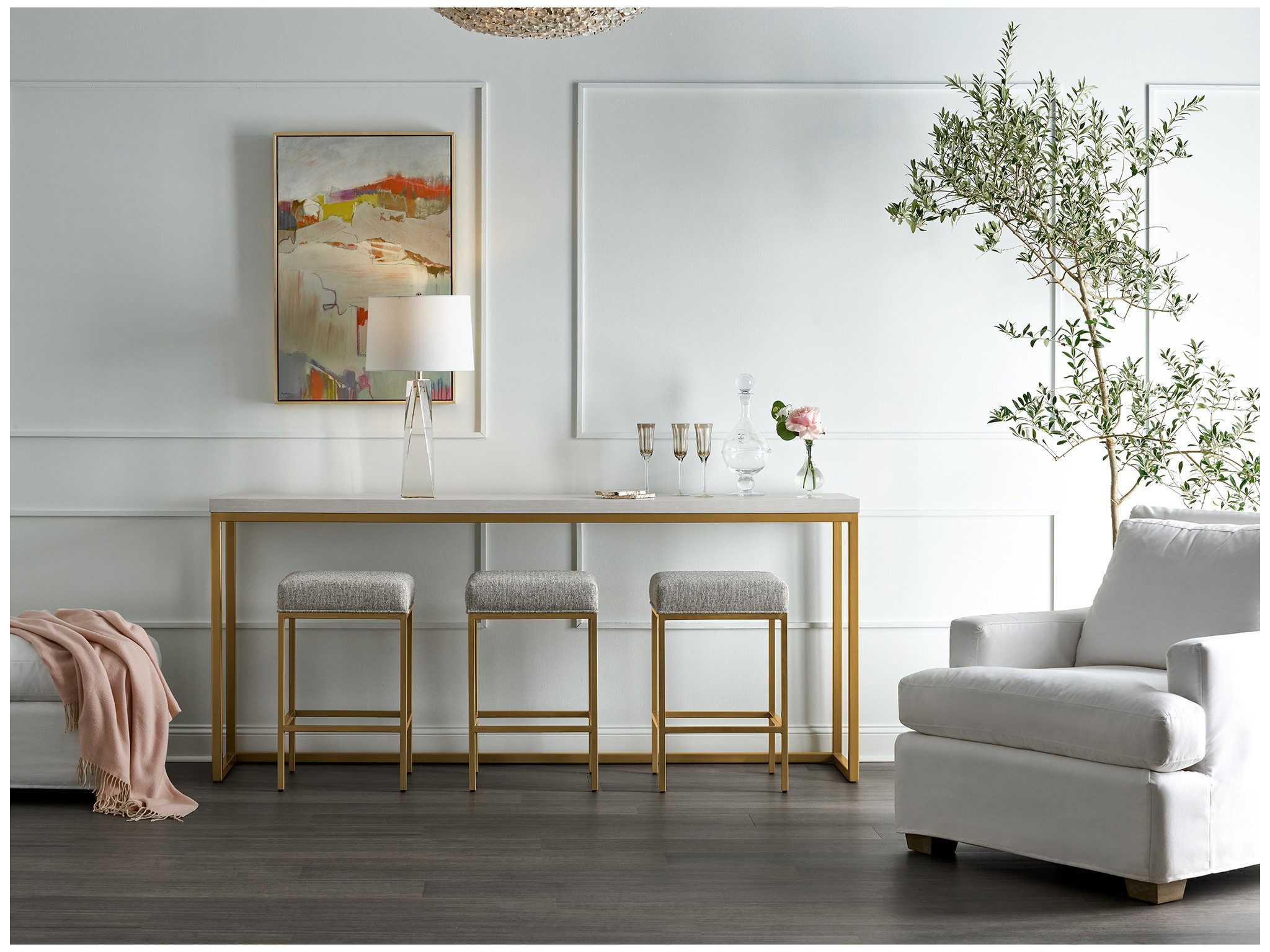 Love Joy Bliss Console Table - Multiple item room scene