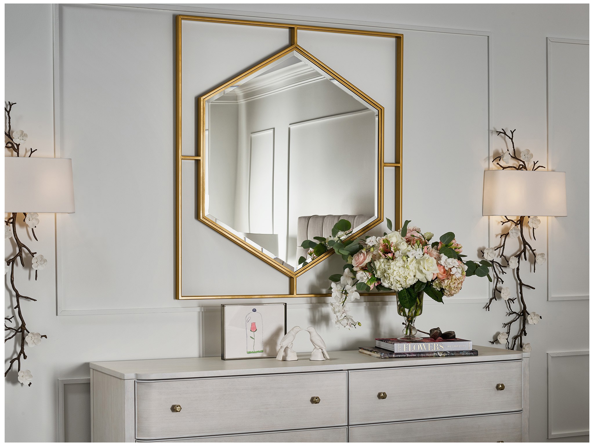 Love Joy Bliss Mirror - Multiple item room scene