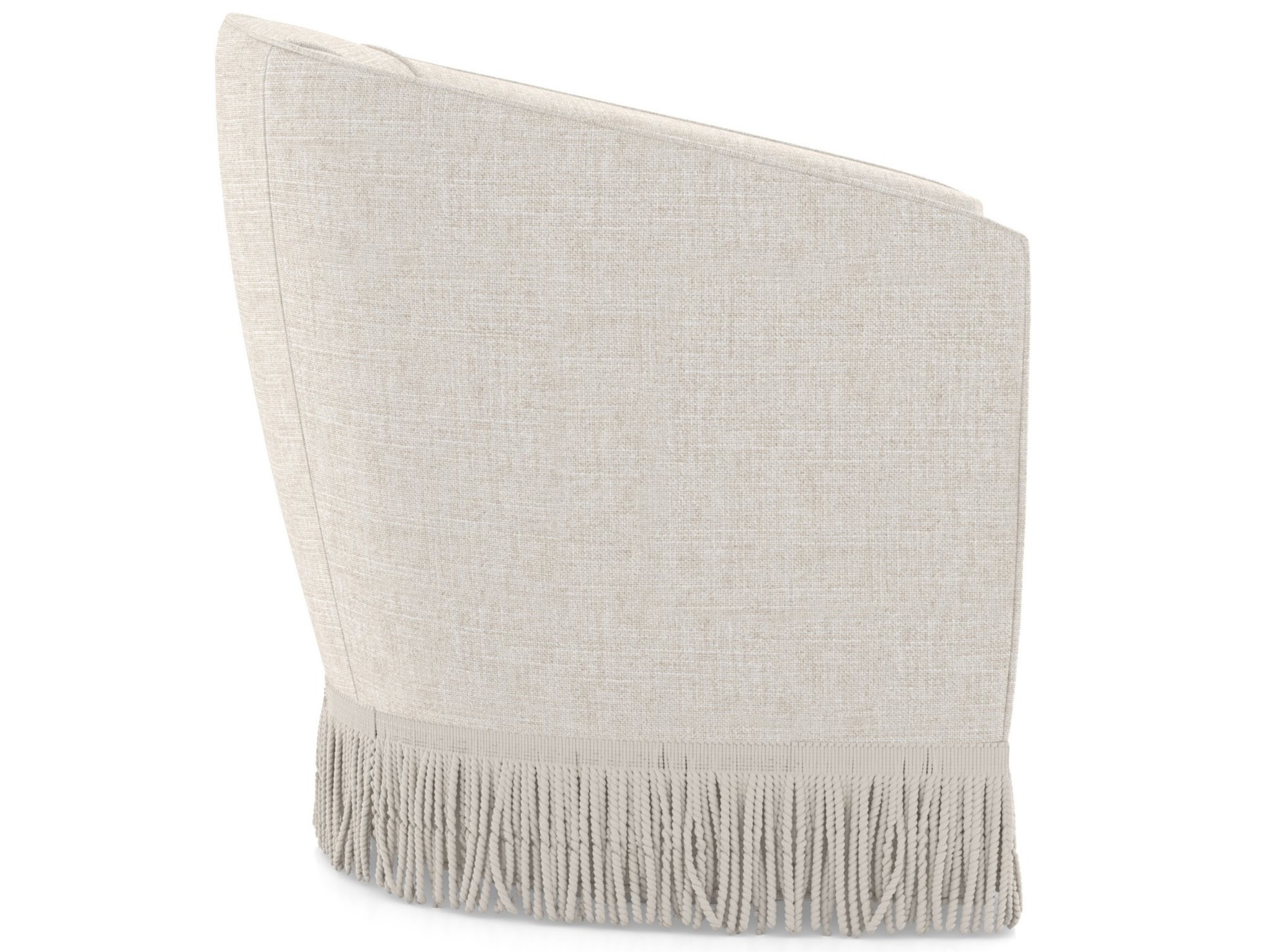Burke Swivel Chair Fringed - Special Order - Silo with a white background