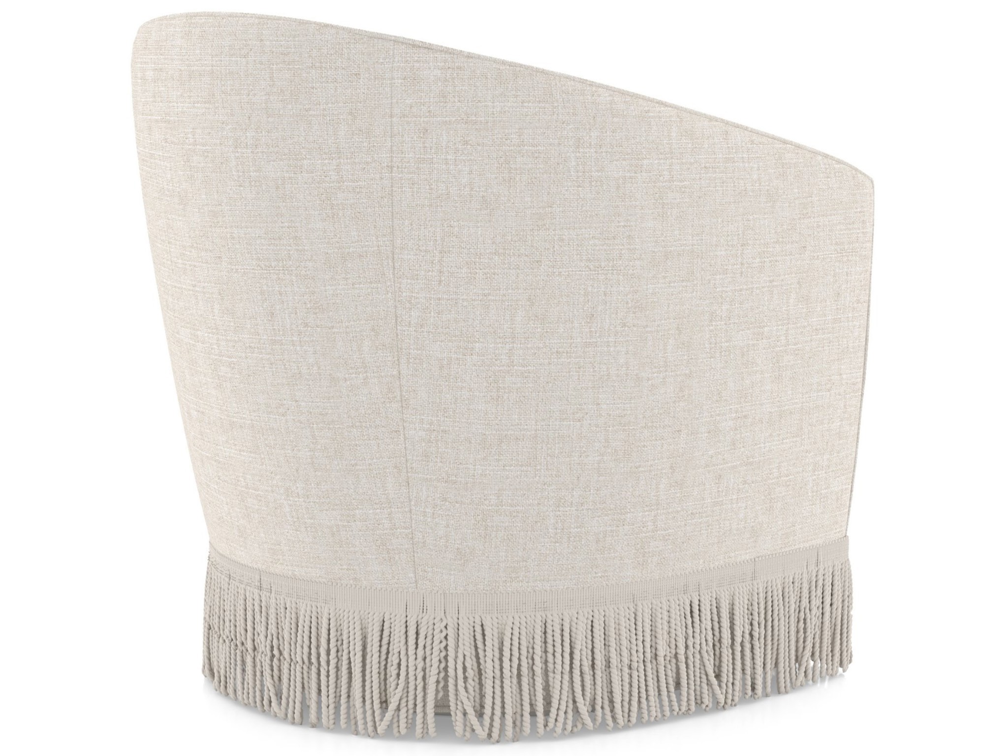 Burke Swivel Chair Fringed - Special Order - Silo with a white background