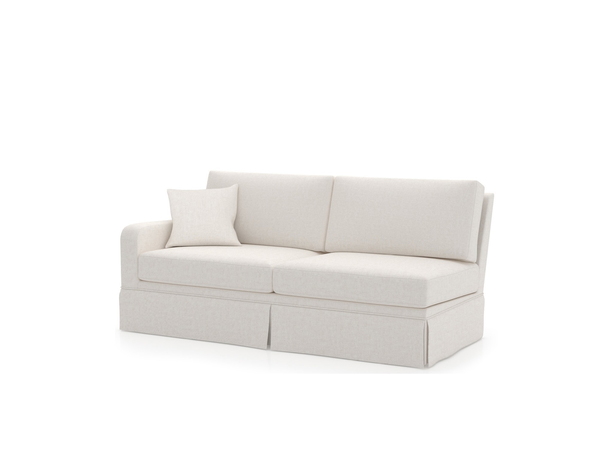 Filmore Skirted Loveseat LAF- Special Order - Silo with a white background