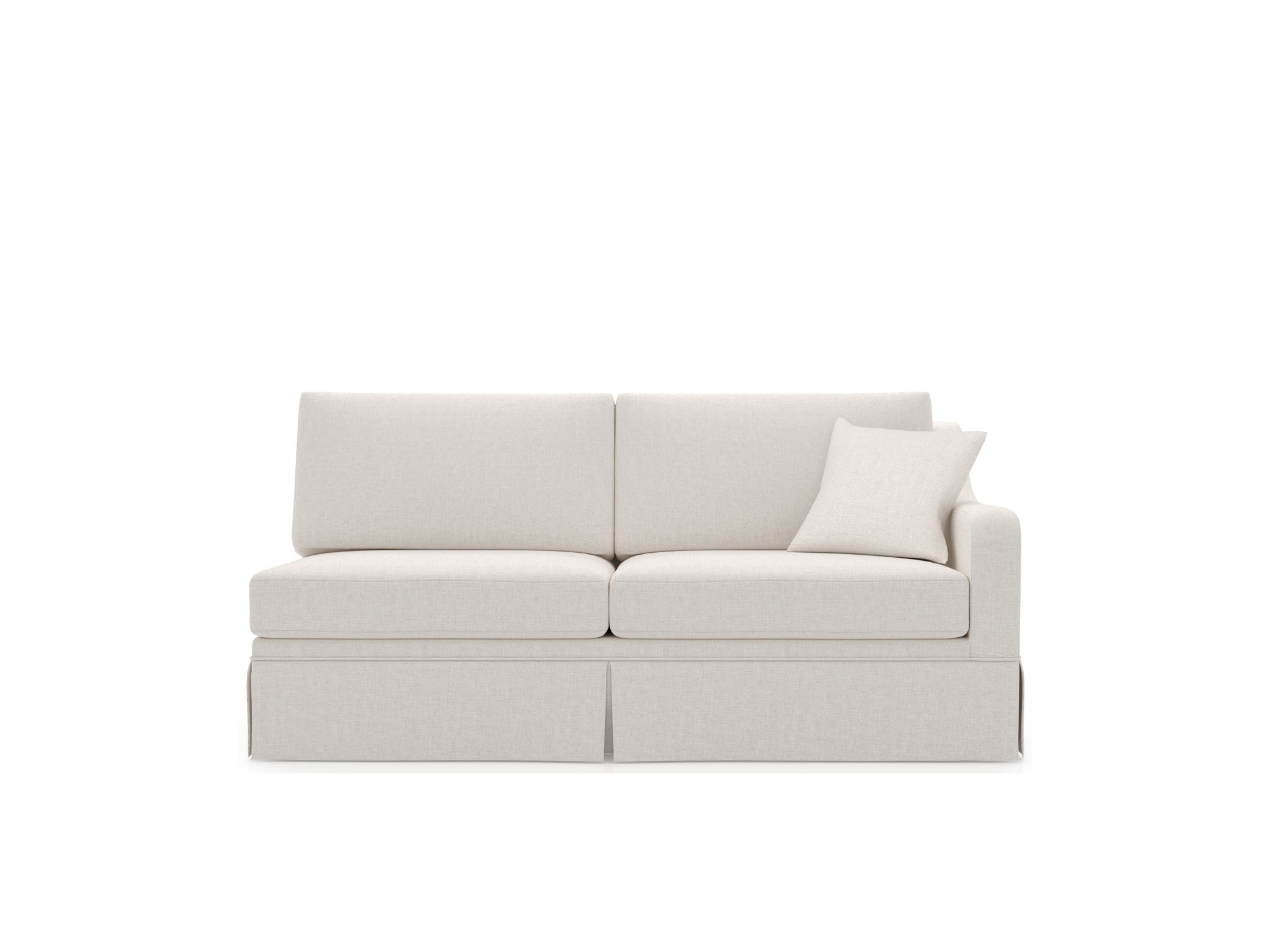 Filmore Skirted Loveseat RAF- Special Order - Silo with a white background