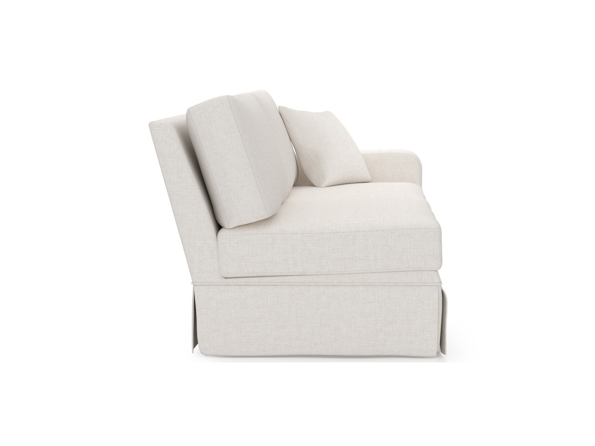 Filmore Skirted Loveseat RAF- Special Order - Silo with a white background