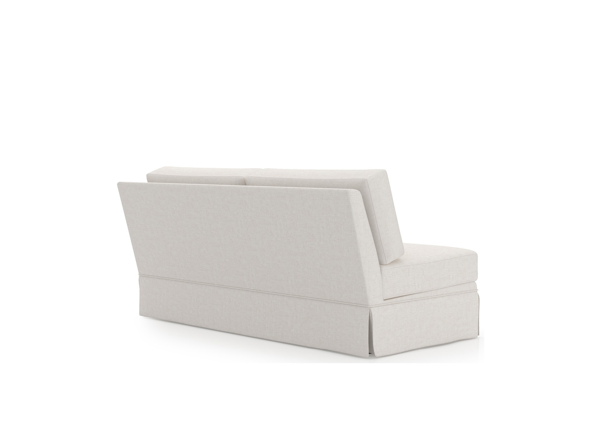Filmore Skirted Loveseat RAF- Special Order - Silo with a white background