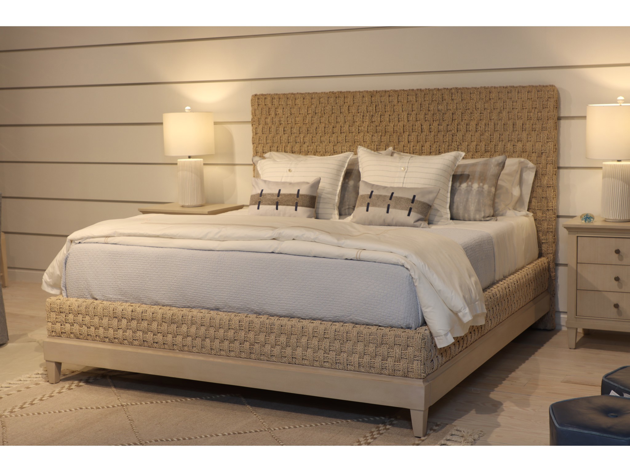 Willow Woven Bed King - Multiple item room scene
