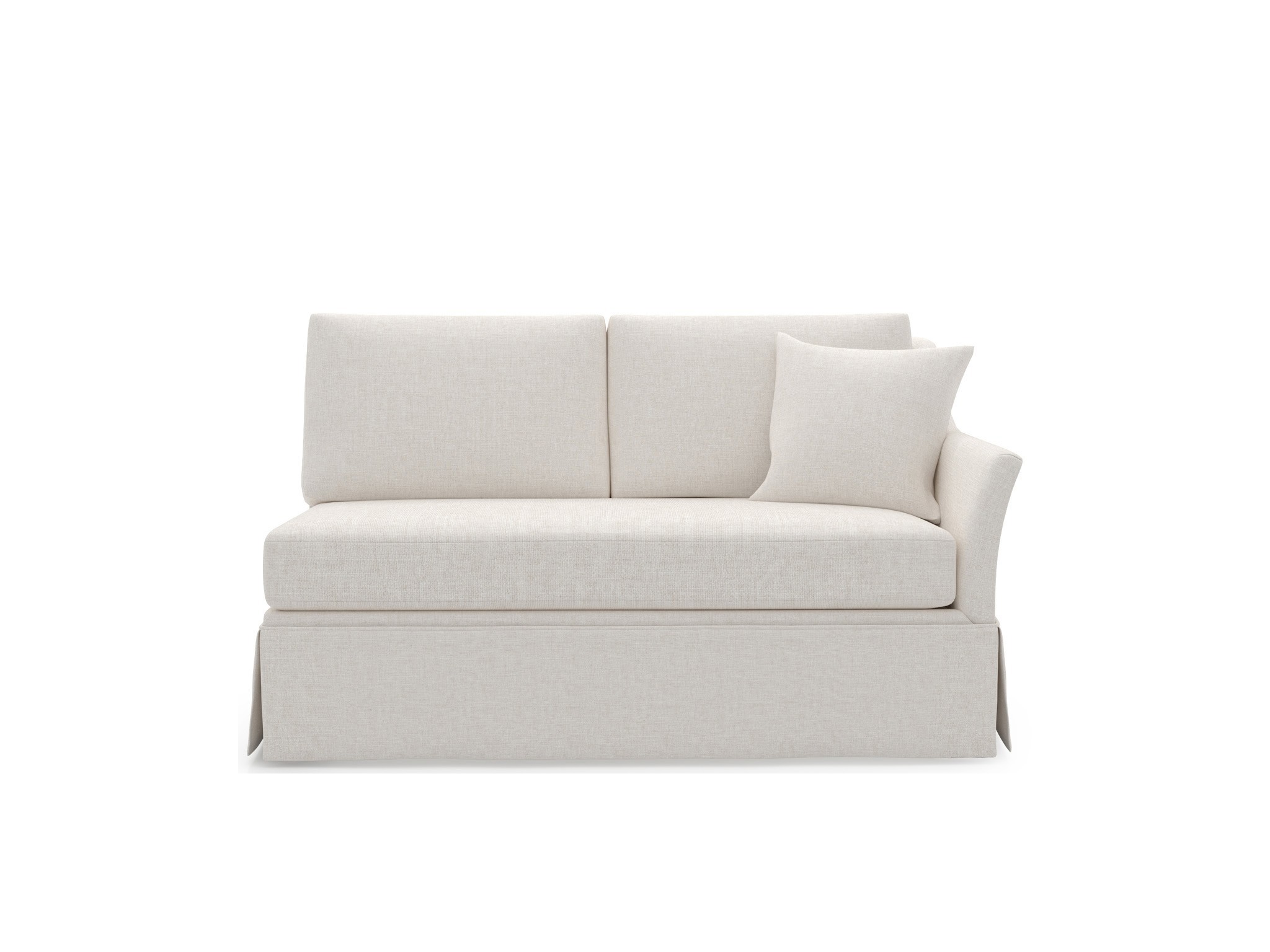 Madison Skirted Loveseat RAF - Special Order - Silo with a white background