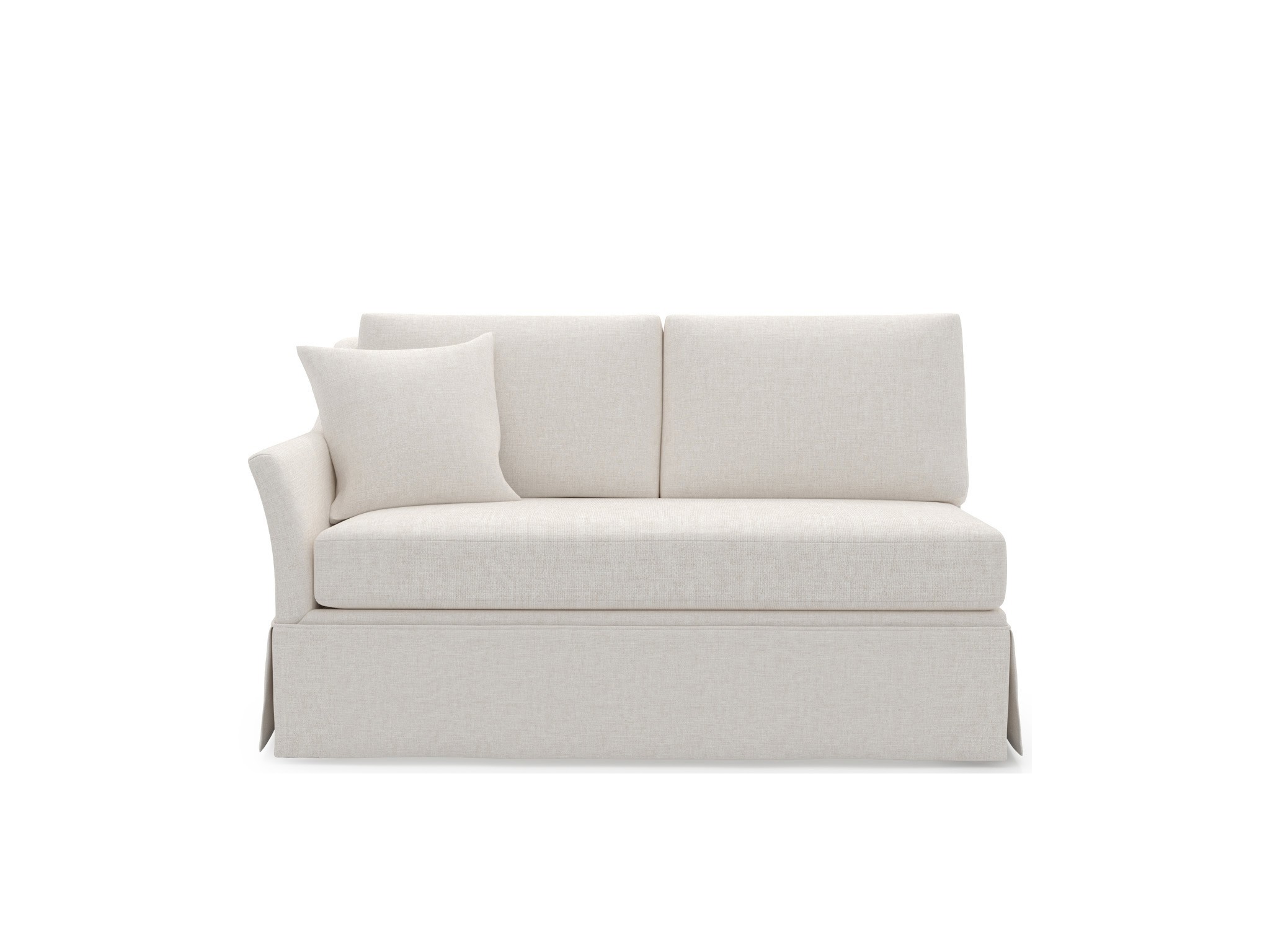 Madison Skirted Loveseat LAF - Special Order - Silo with a white background