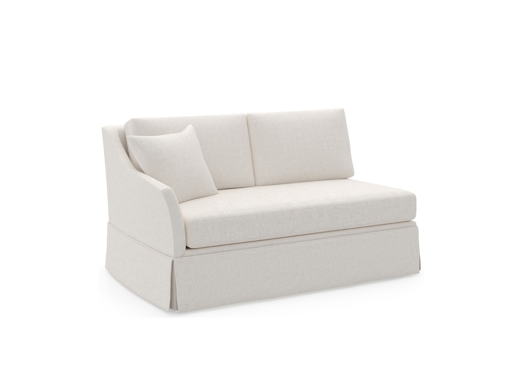 Madison Skirted Loveseat LAF - Special Order - Silo with a white background