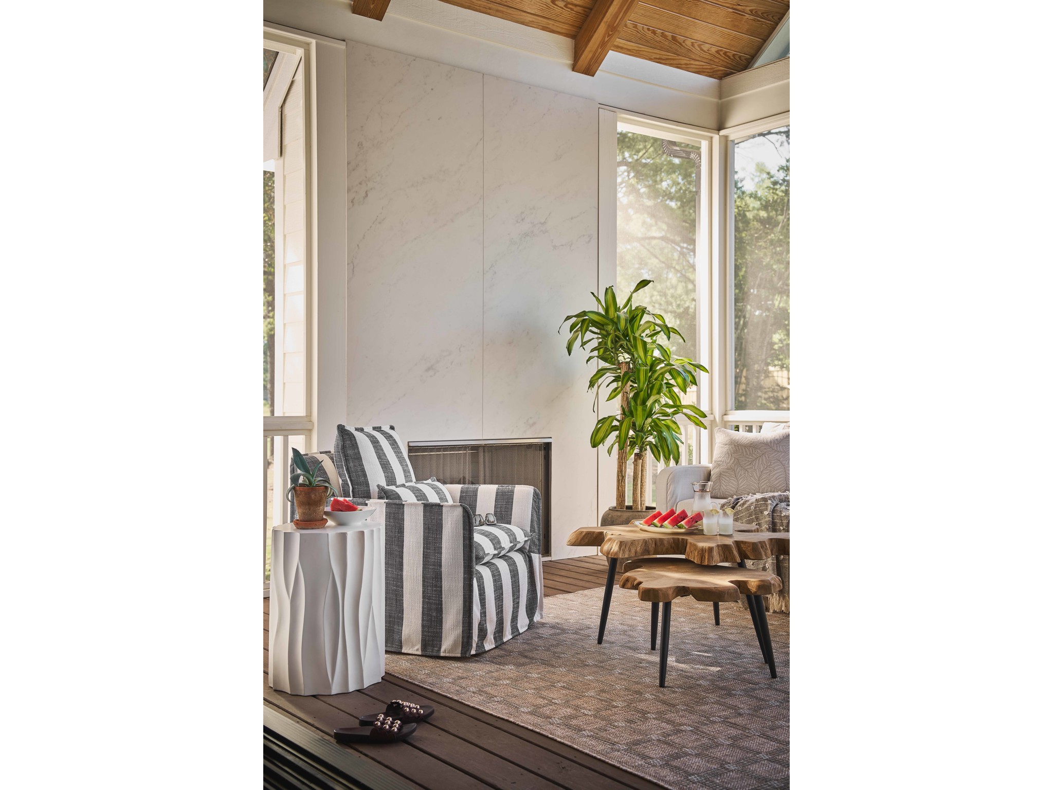 Driftwood Nesting Tables - Multiple item room scene