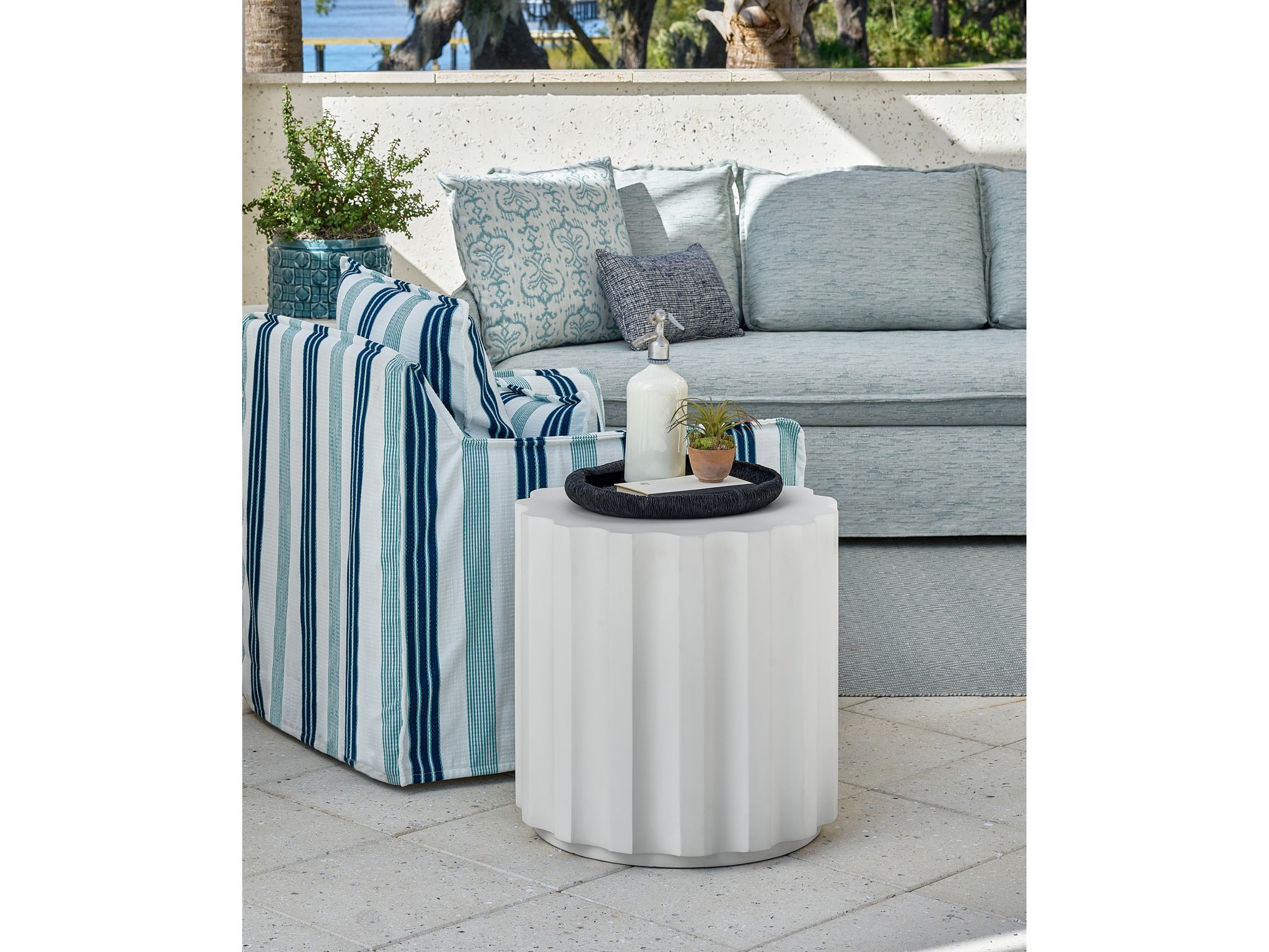 Edisto Side Table - Multiple item room scene